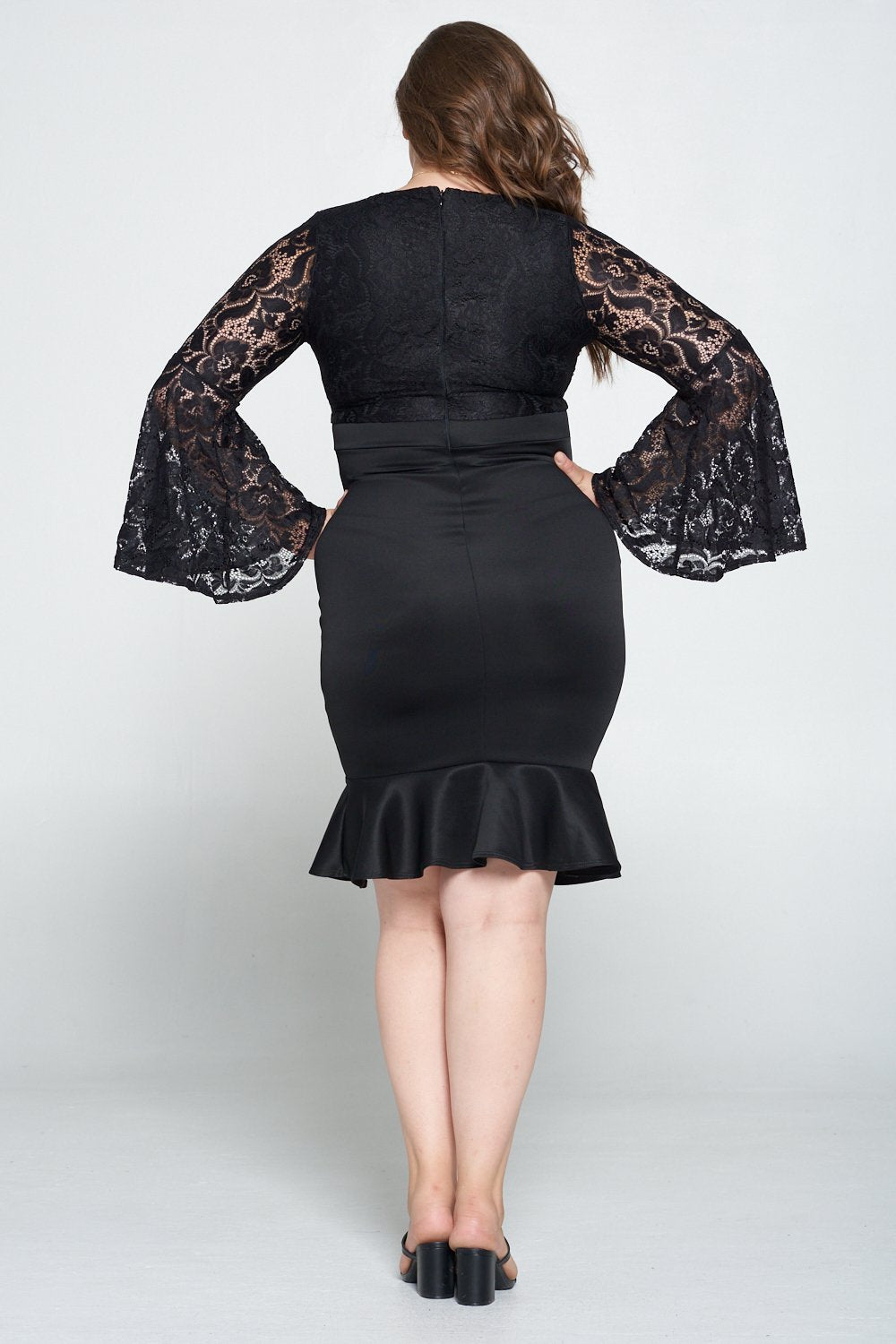 Bell Sleeve Lace Dress