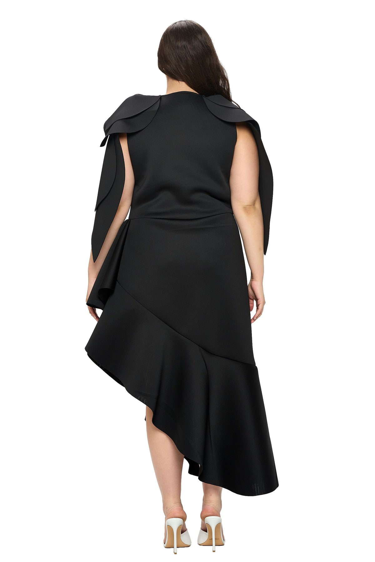 Kaskade Ruffled Neoprene Dress