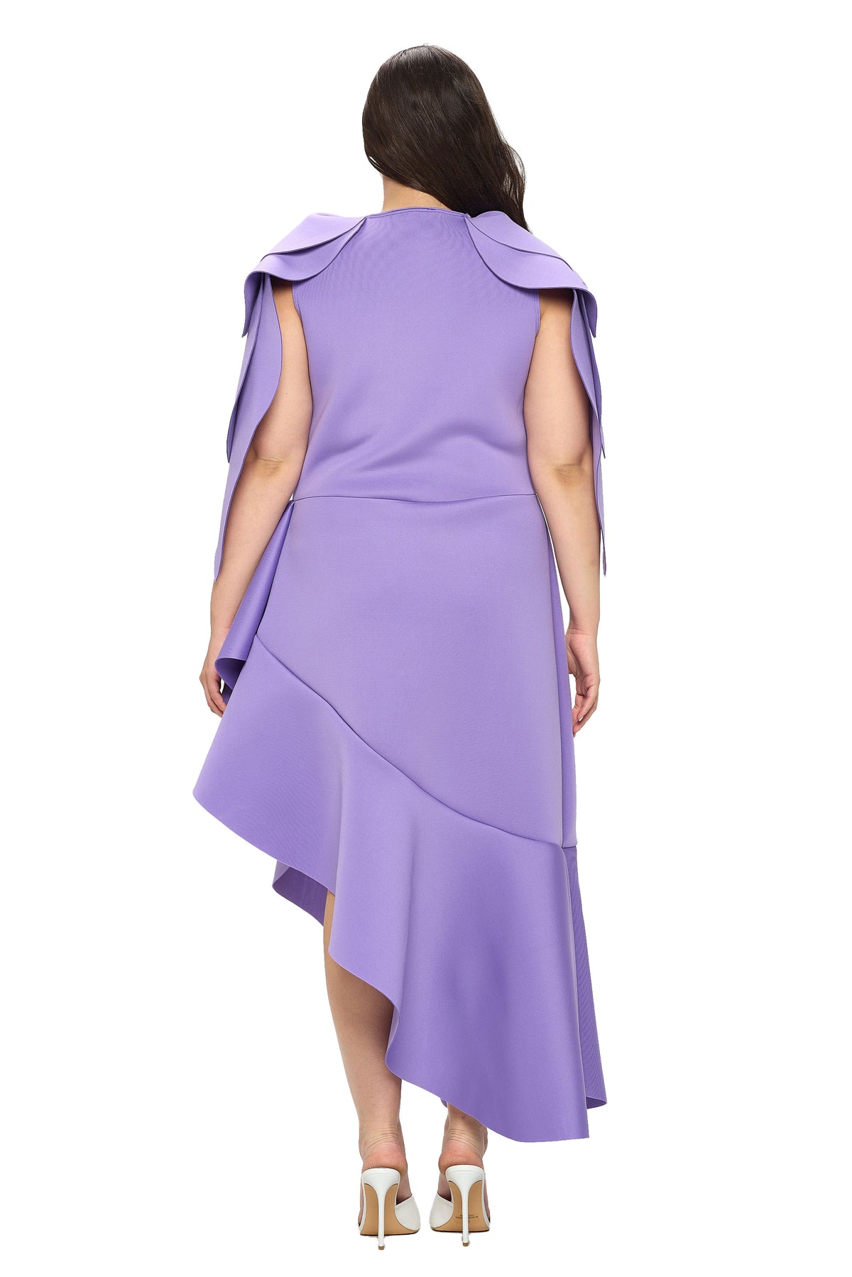 Kaskade Ruffled Neoprene Dress