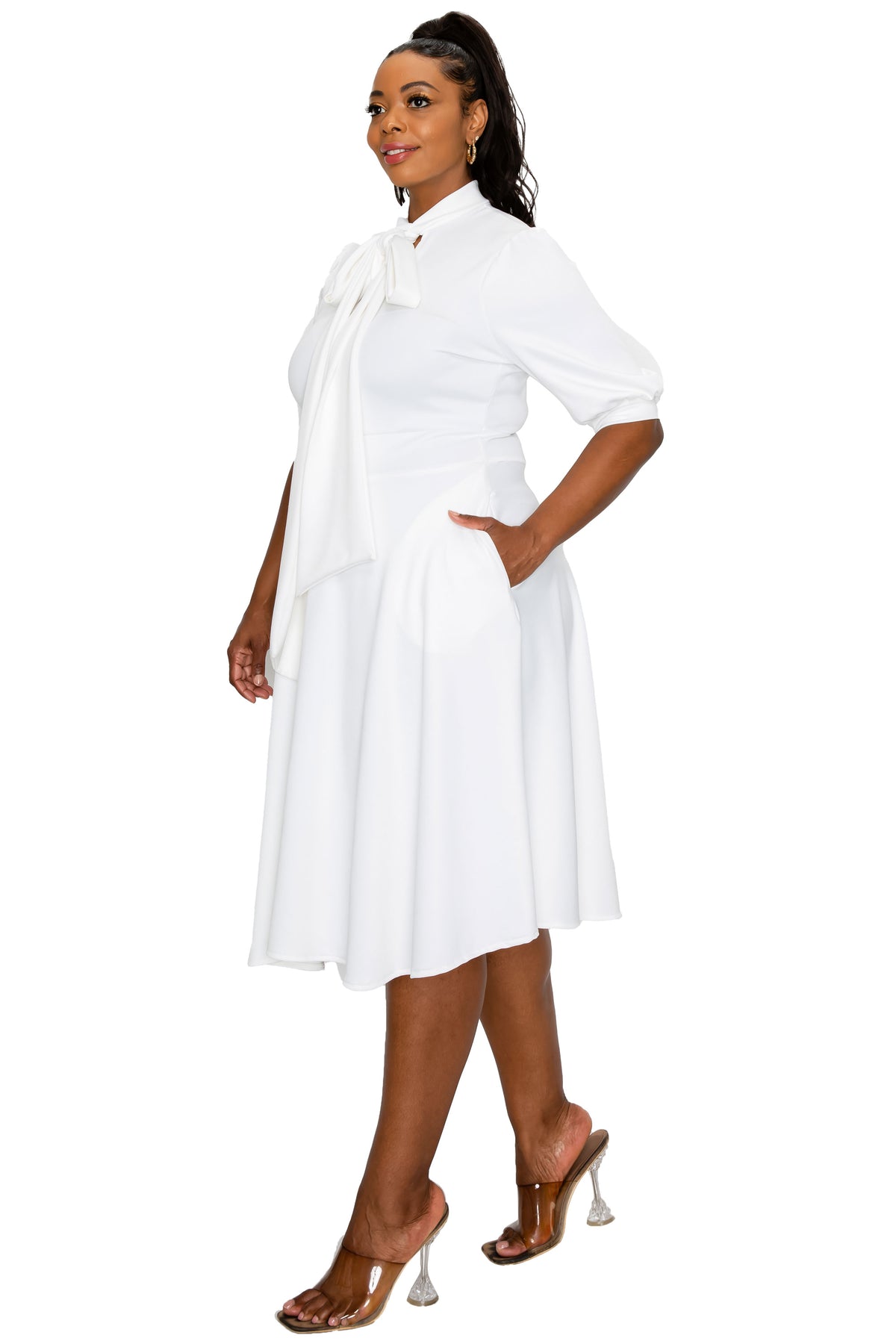 Carina Donna Flare Dress w/ Pockets