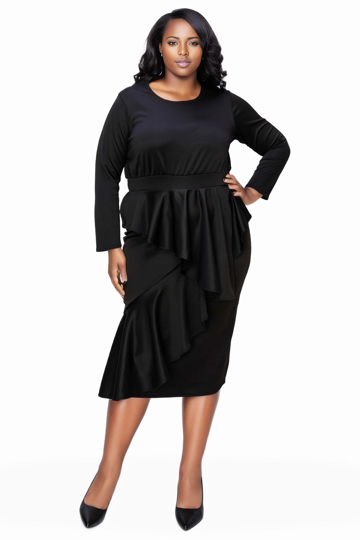 Alexandra Ruffled Bodycon Dress