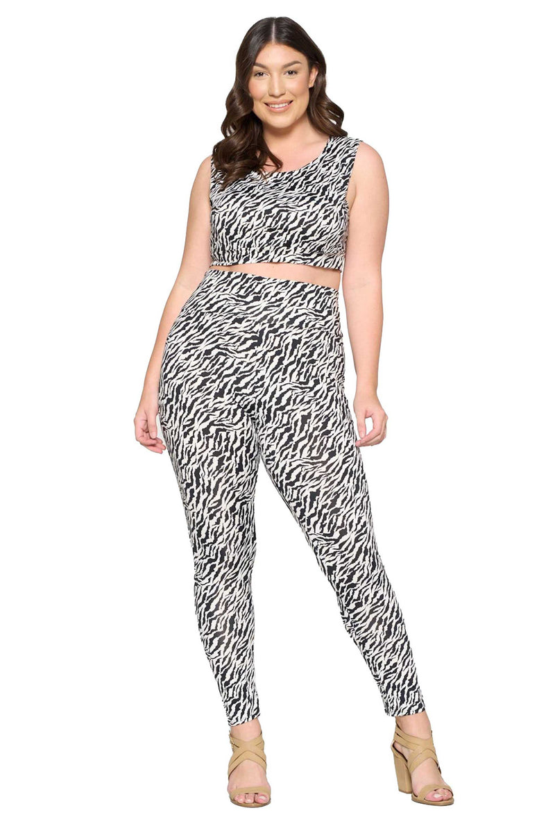 livd apparel plus size boutique zebra yoga leggings
