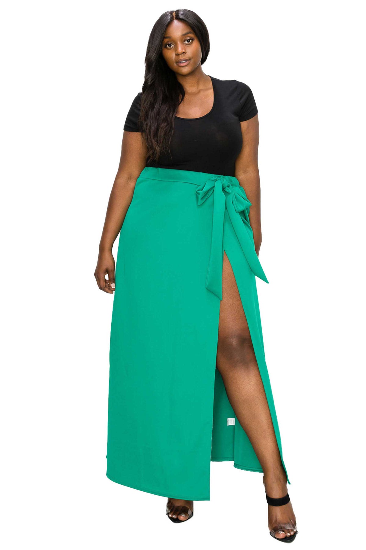 Scuba Wrap Maxi Skirt - L I V D