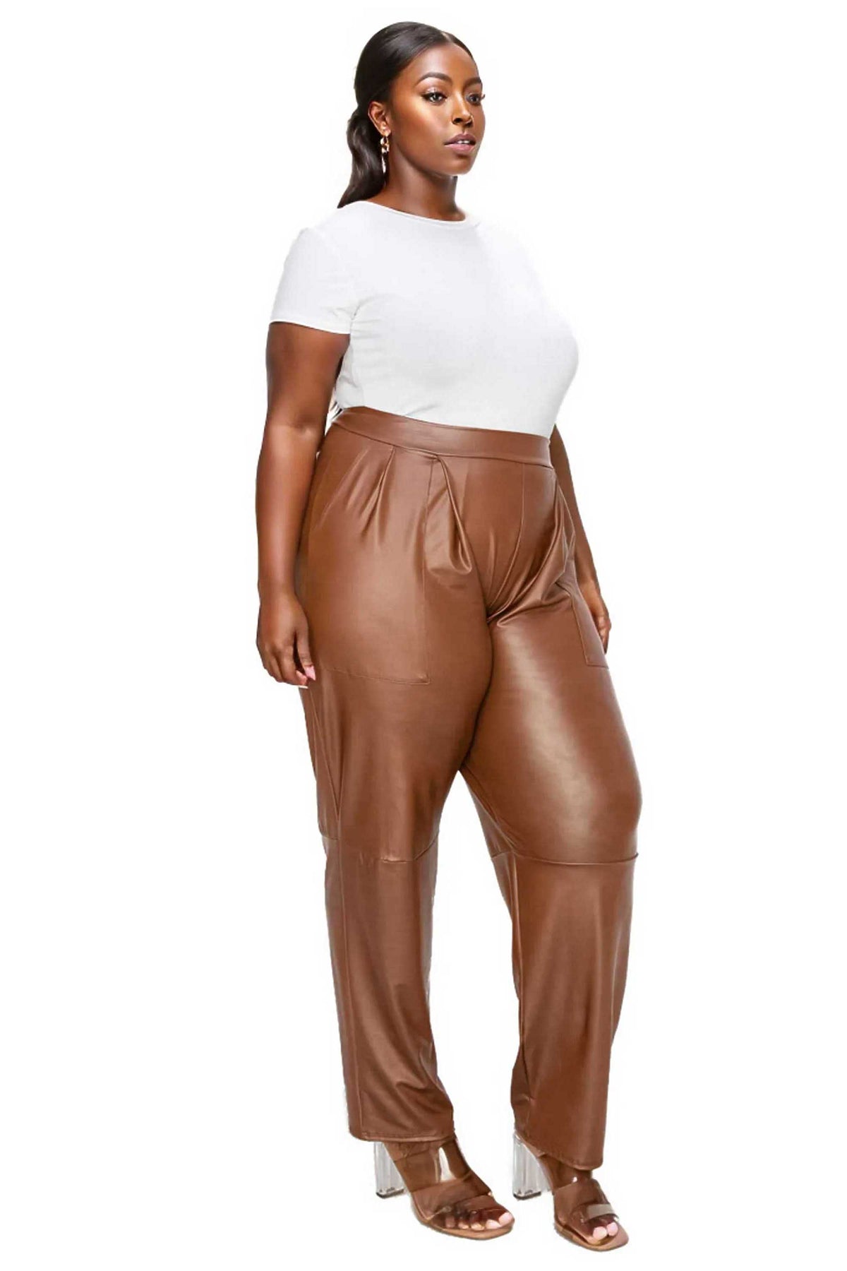 Vegan Leather Pocket Pants - L I V D