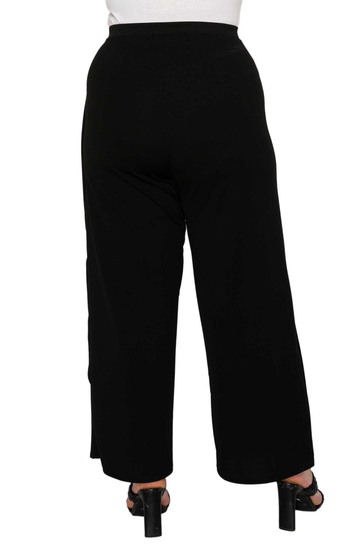 black plus size pants back view