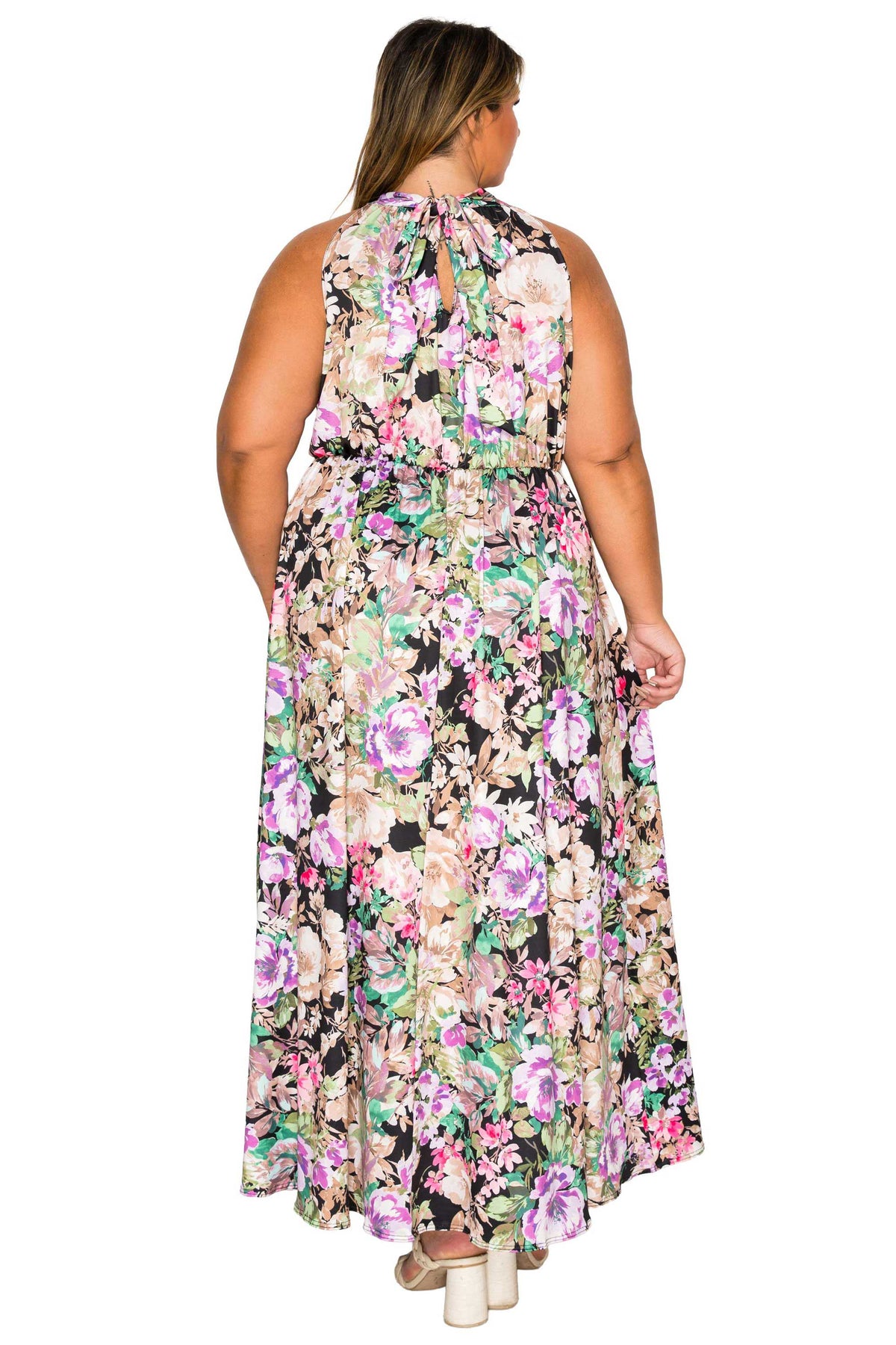 Bryony Floral Halter Neck Dress