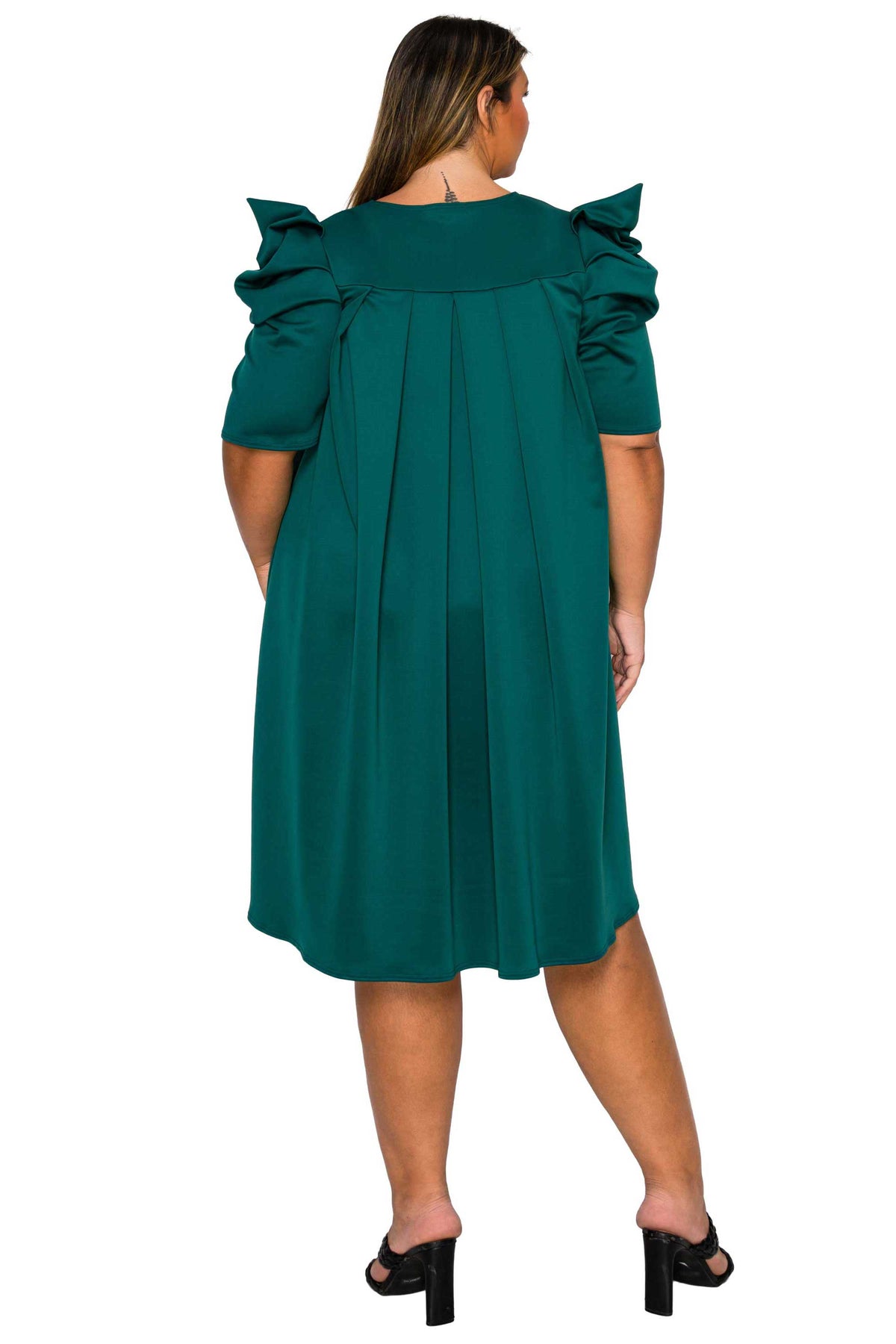 Zaya Pleated Swing Dress