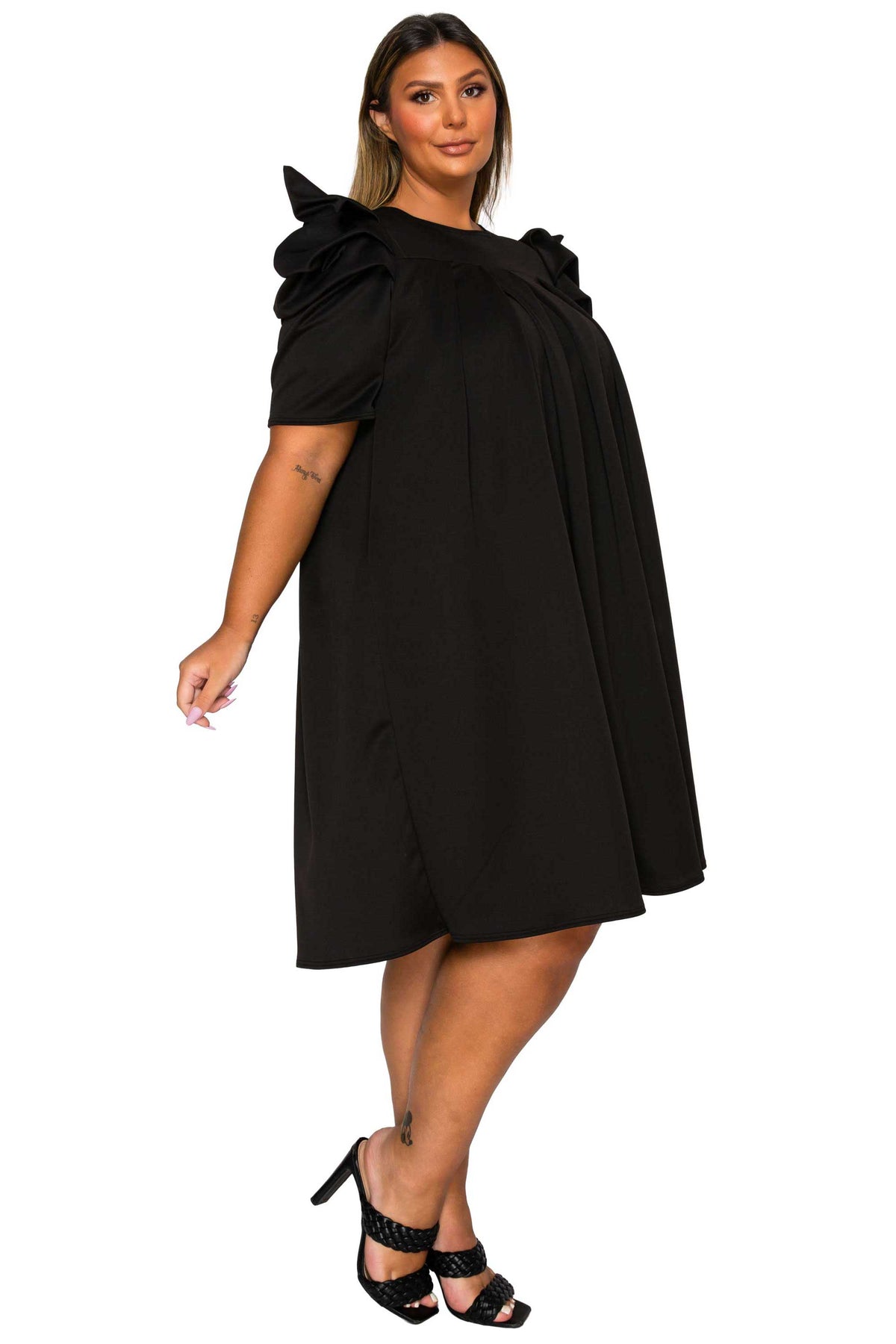 Zaya Pleated Swing Dress