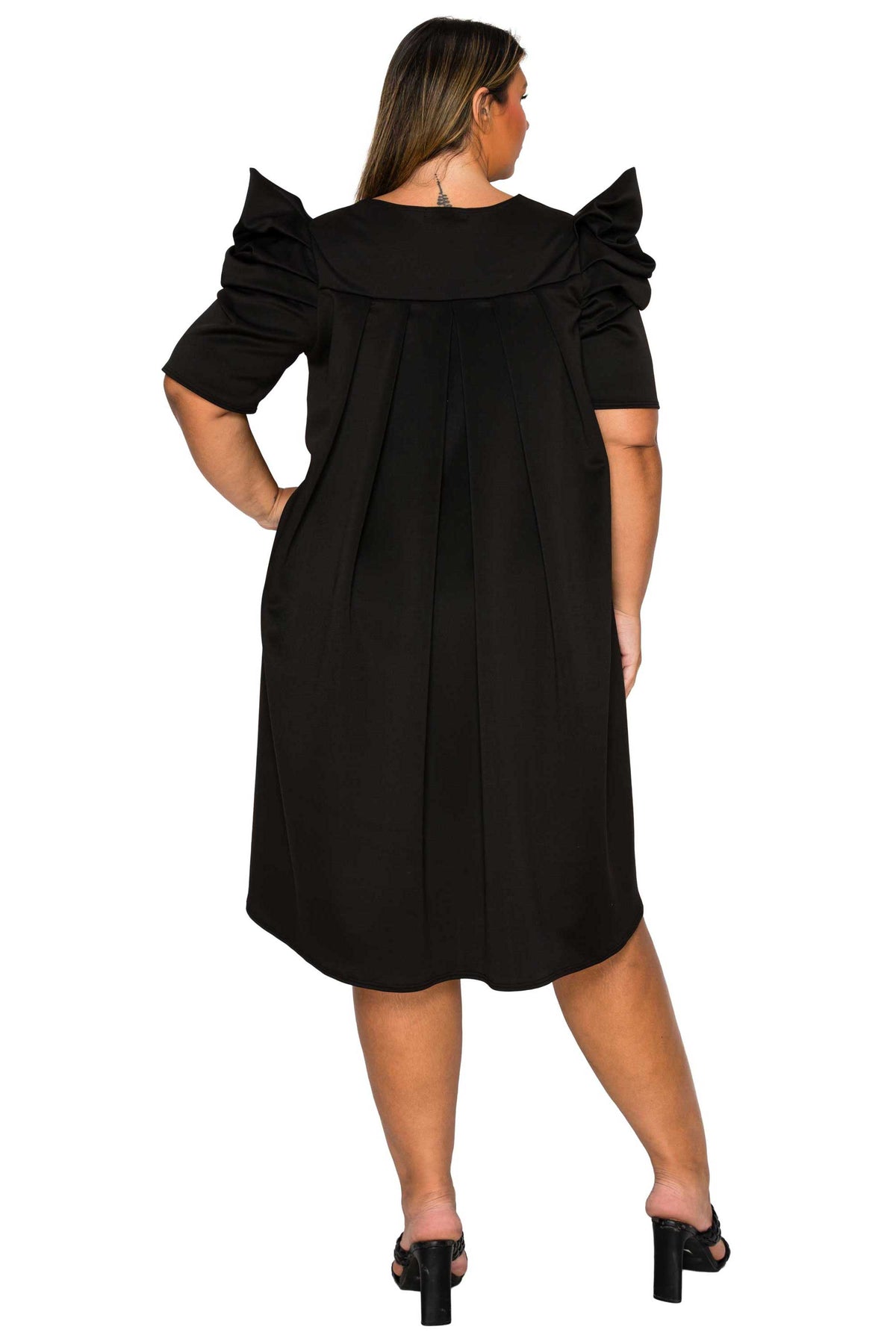 Zaya Pleated Swing Dress