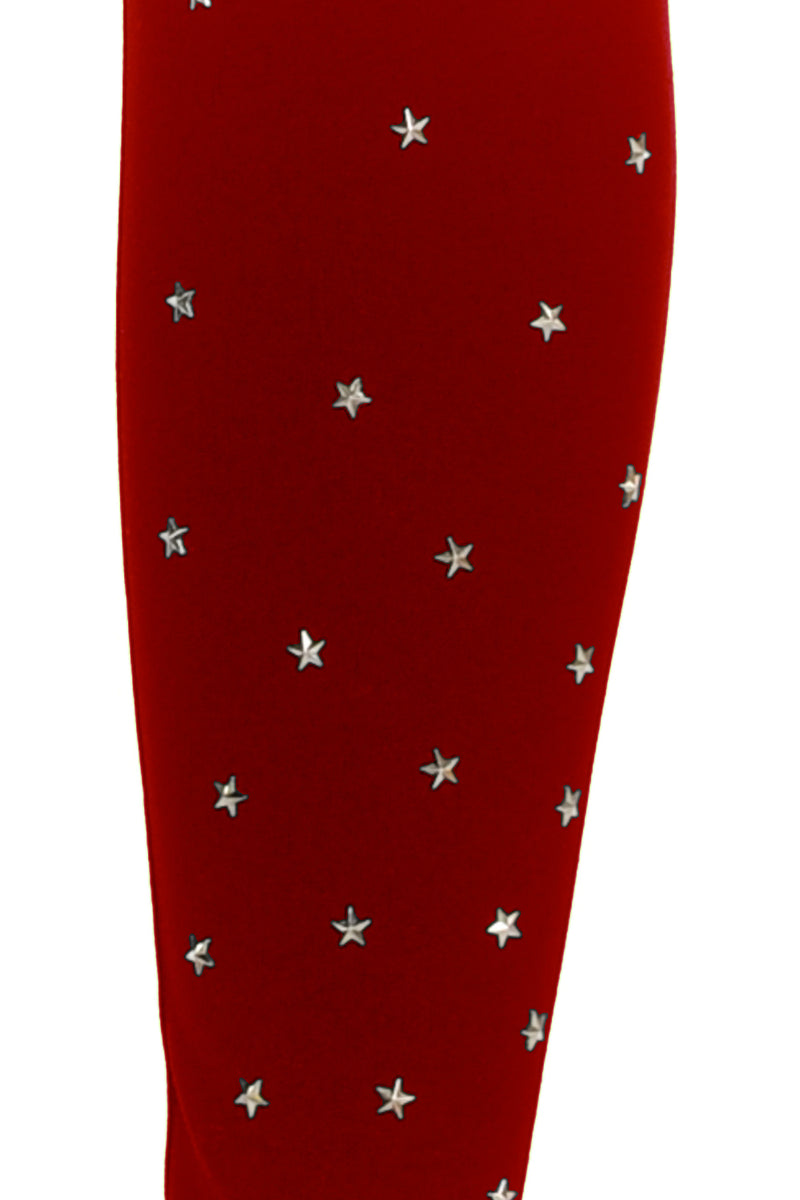 Star Studded Ponte Leggings Wine - L I V D