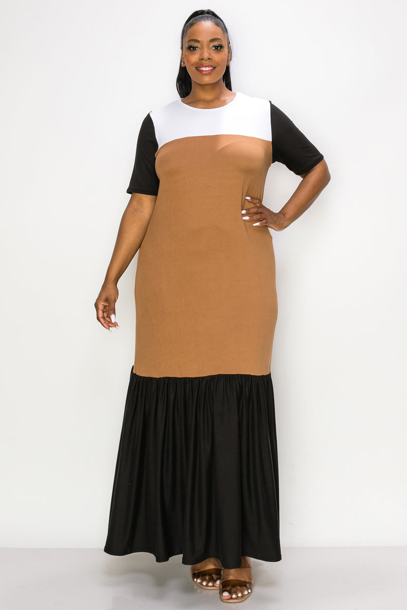 Ami Colorblock Maxi Dress - L I V D