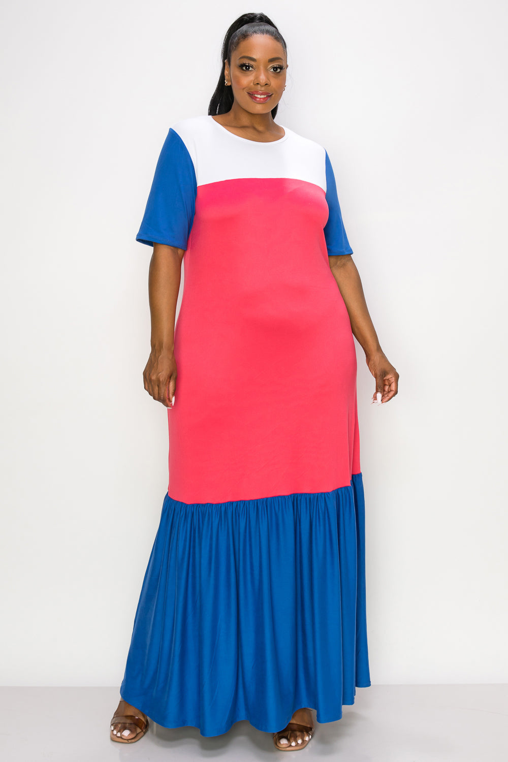 Ami Colorblock Maxi Dress - L I V D