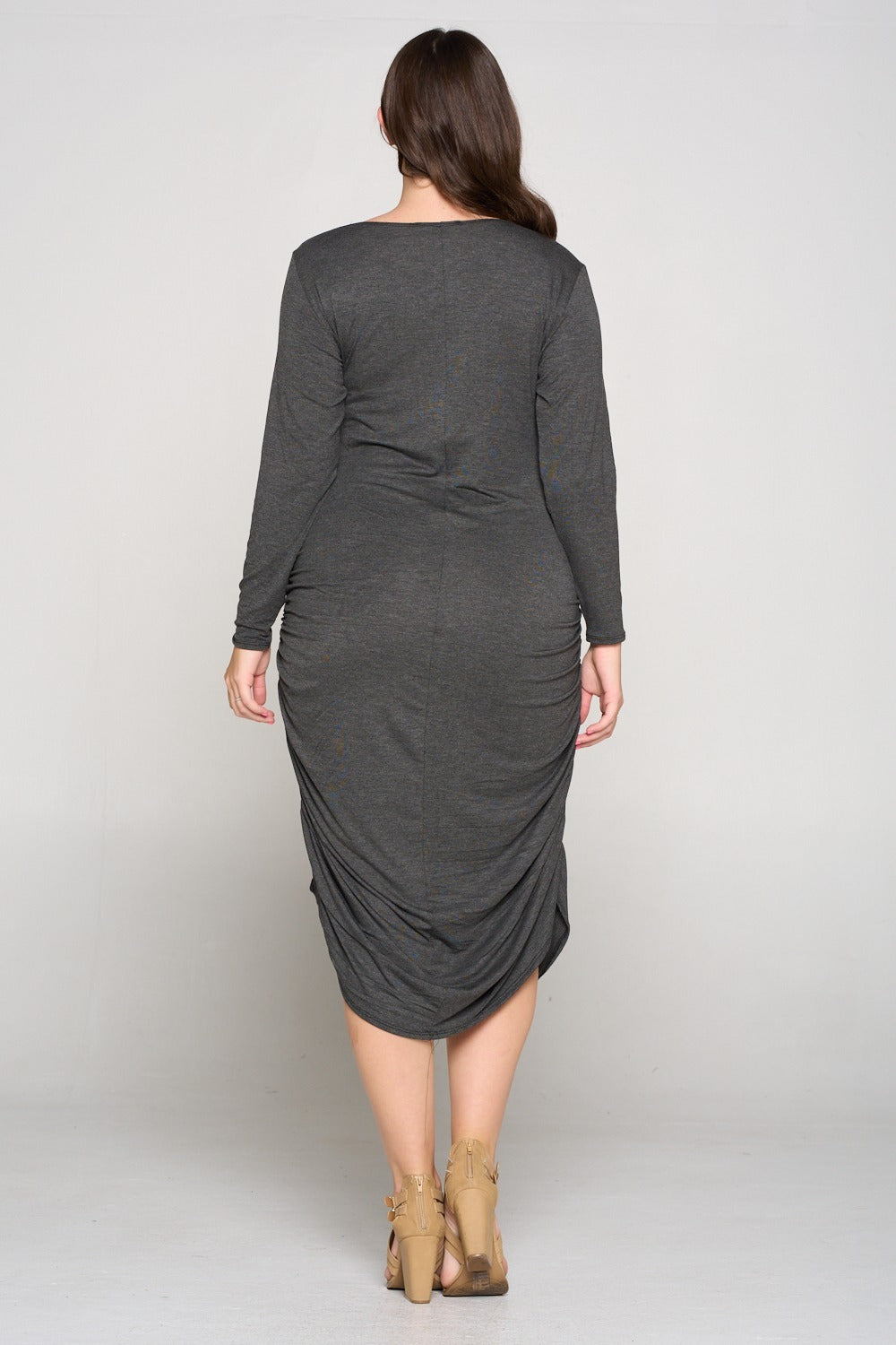 Winona Side Ruched Midi Dress