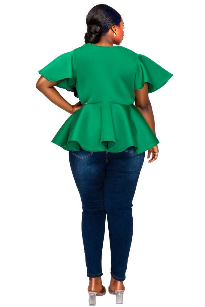 Siobhan Neoprene Peplum Top