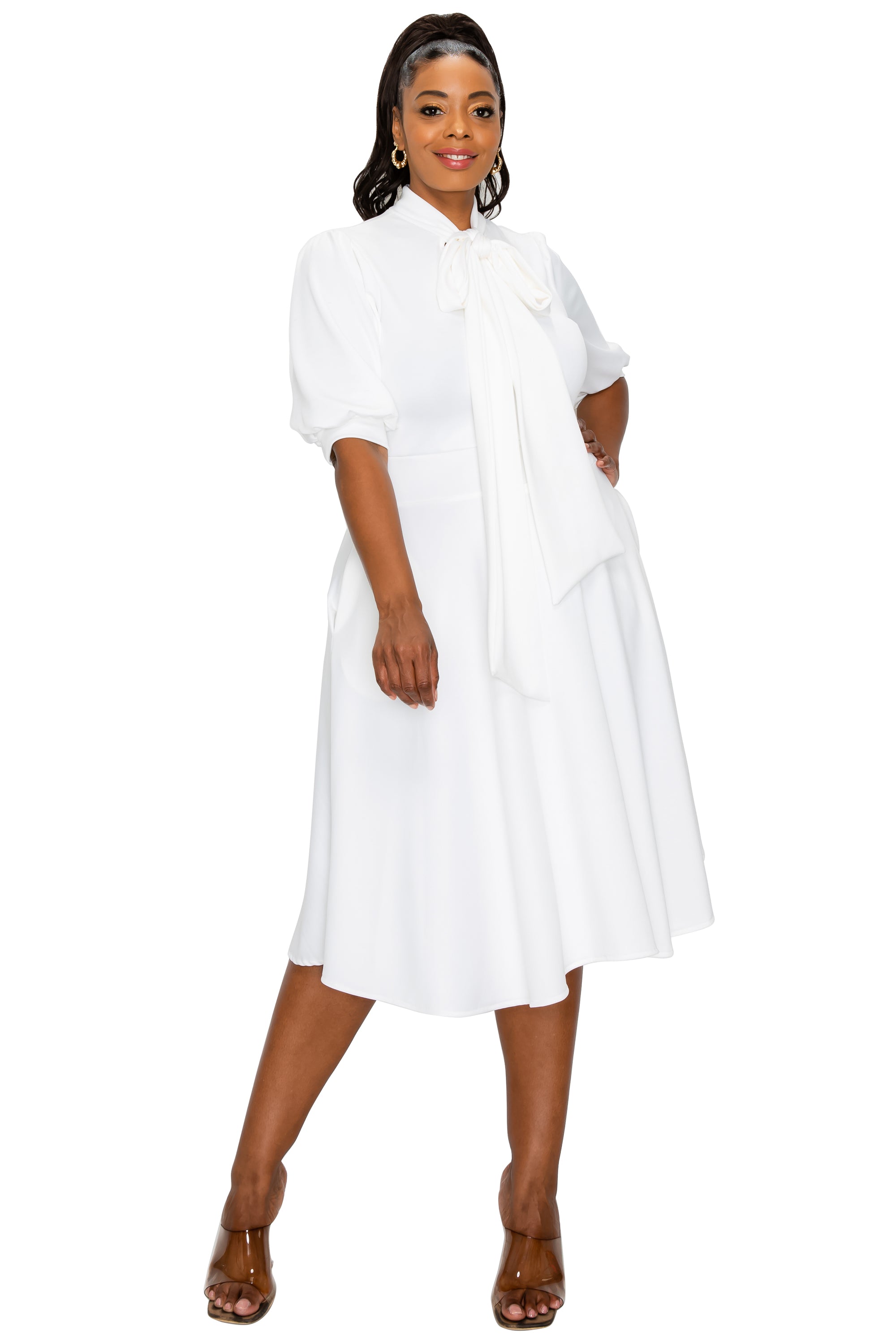 Plus Size Carina Donna Flare Dress w/ Pockets – L I V D