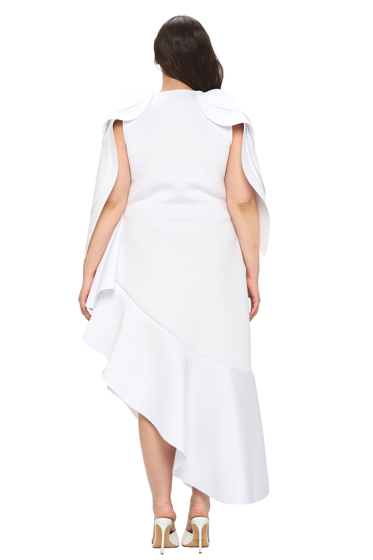 L I V D Women's Kaskade Ruffled Neoprene Dress, Black, 3X L I V D Women's Kaskade Ruffled Neoprene Dress, Black, 3X