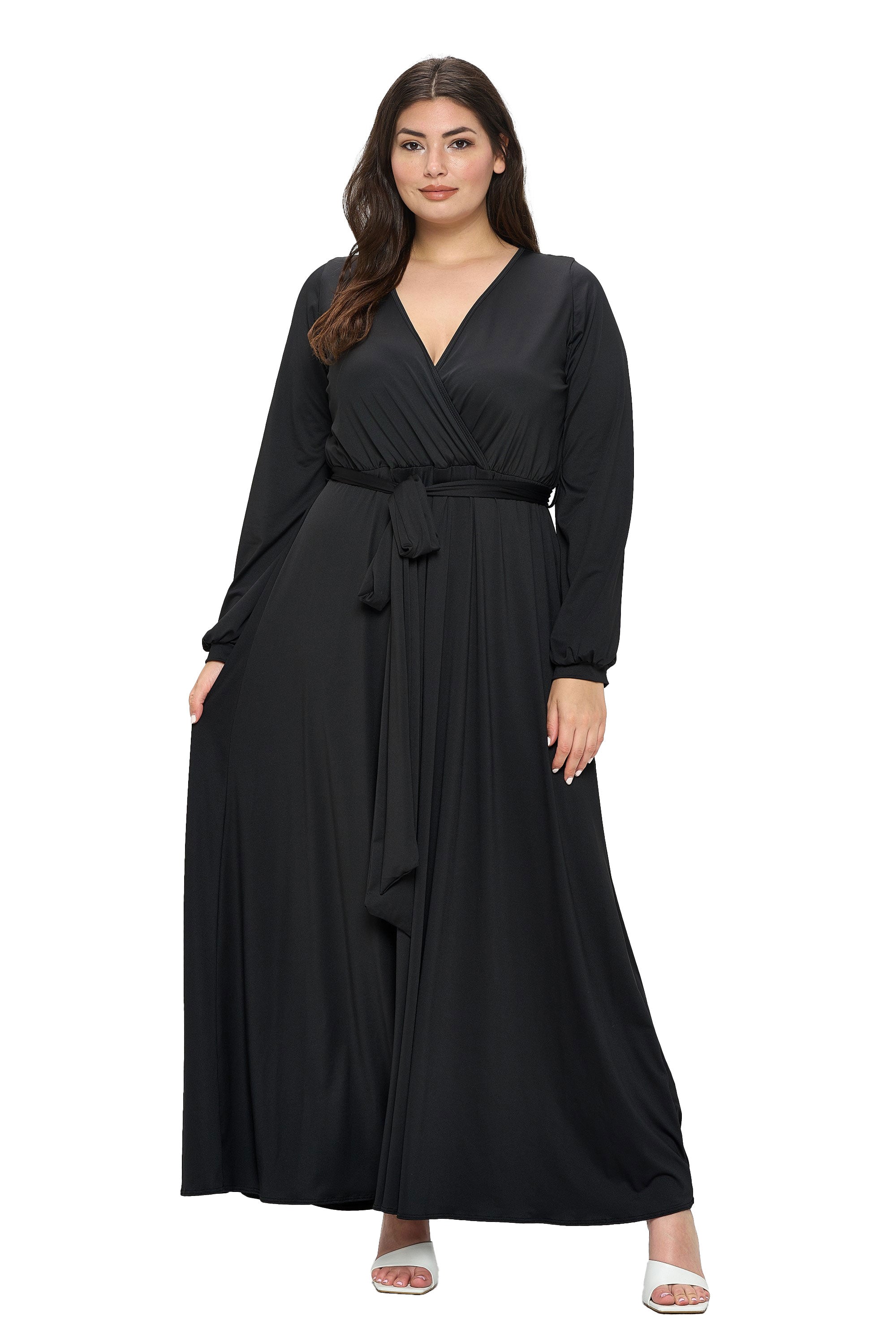 Espinoza Surplice Maxi Dress Navy / 3X