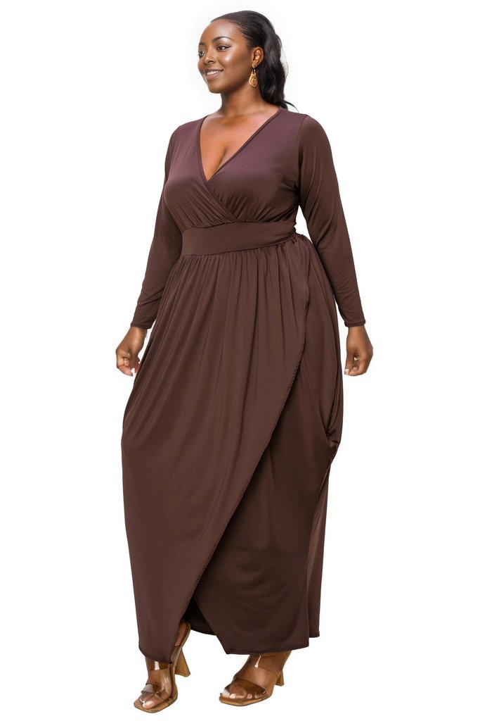 Giuliana Tulip Hem Maxi Dress