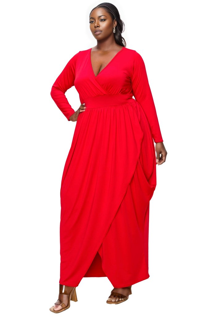 Giuliana Tulip Hem Maxi Dress