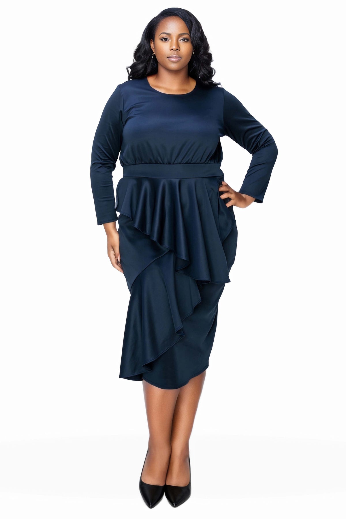L I V D Women's Alexandra Ruffled Bodycon Dress