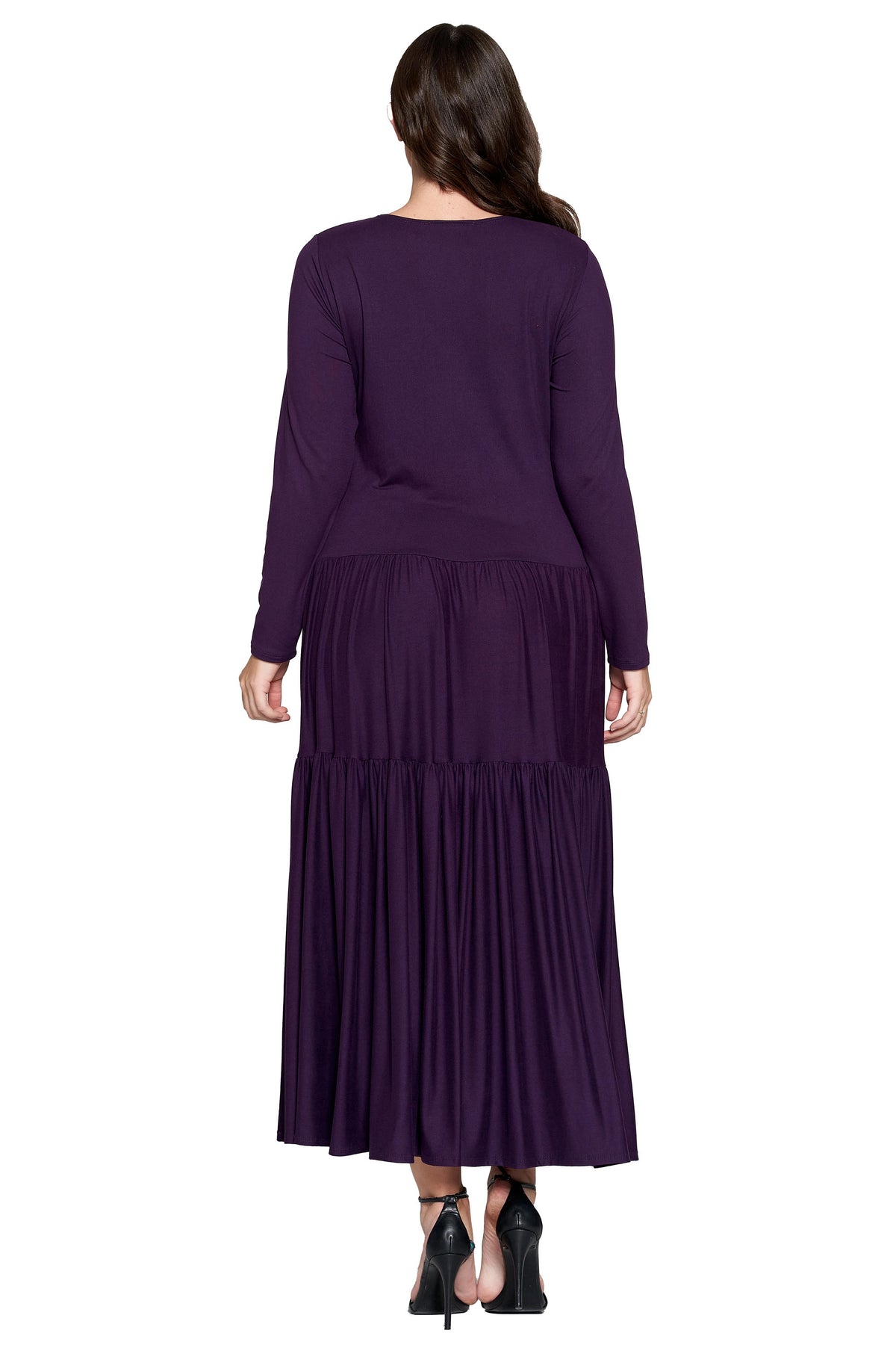 Tiered Maxi Dress with Long Sleeves