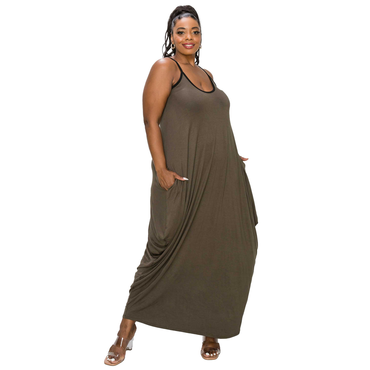 Spaghetti Strap Pocket Dress