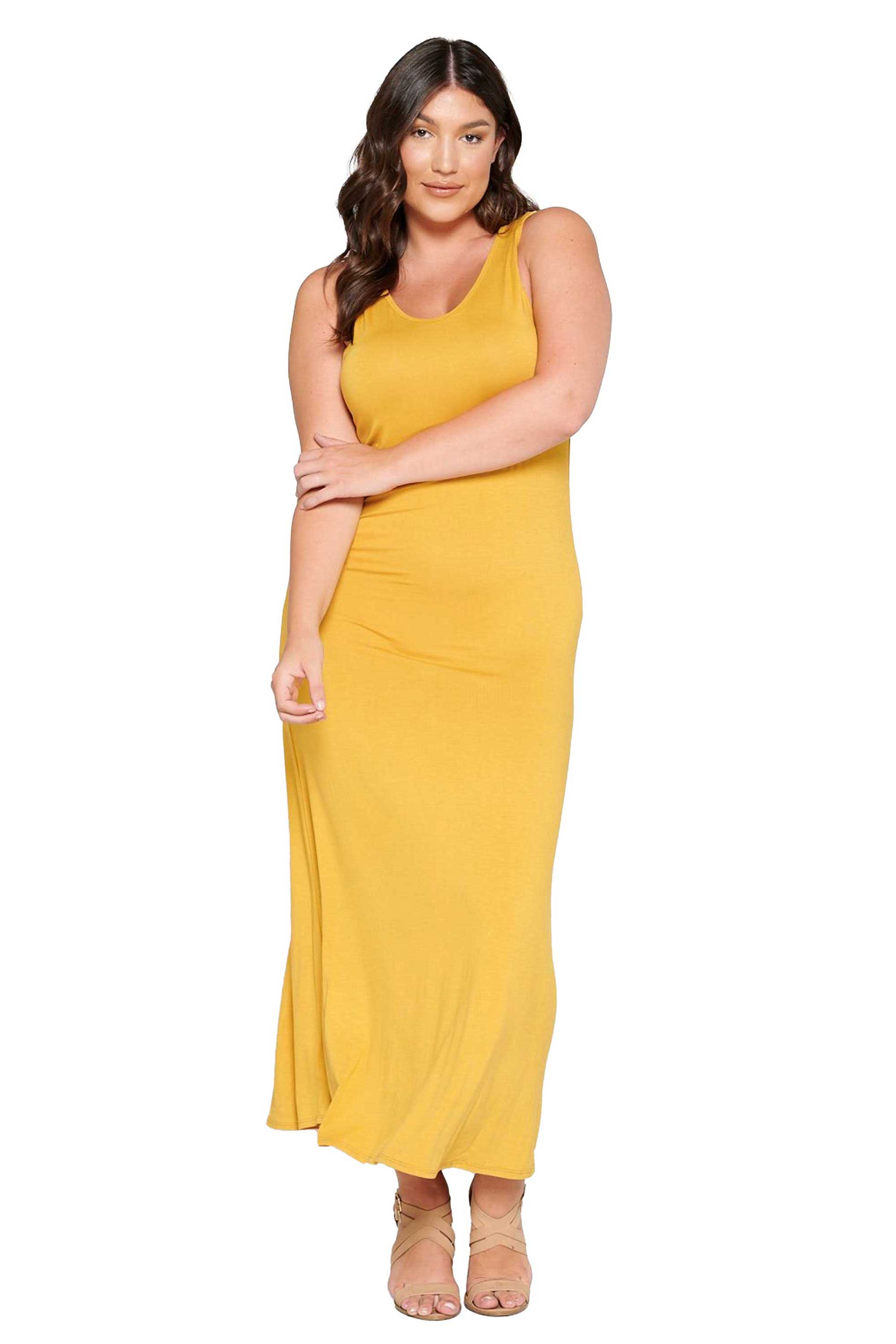 plus size tank maxi dress Everyday Essential Tight Grey Lace Prom Model is wearing a VS-shipping-standard Size:26W-OB-A
