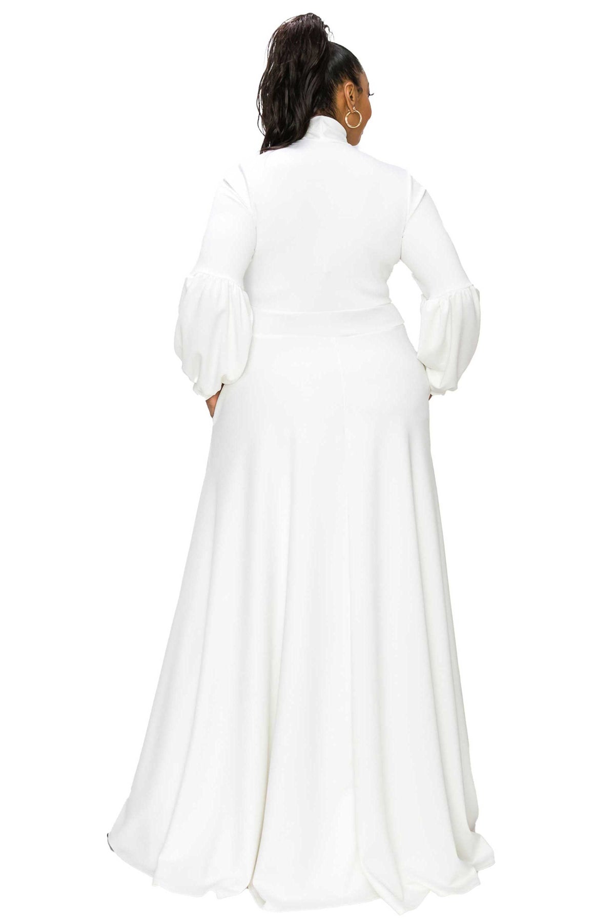 Bella Donna Dress with Ribbon and Bishop Sleeves