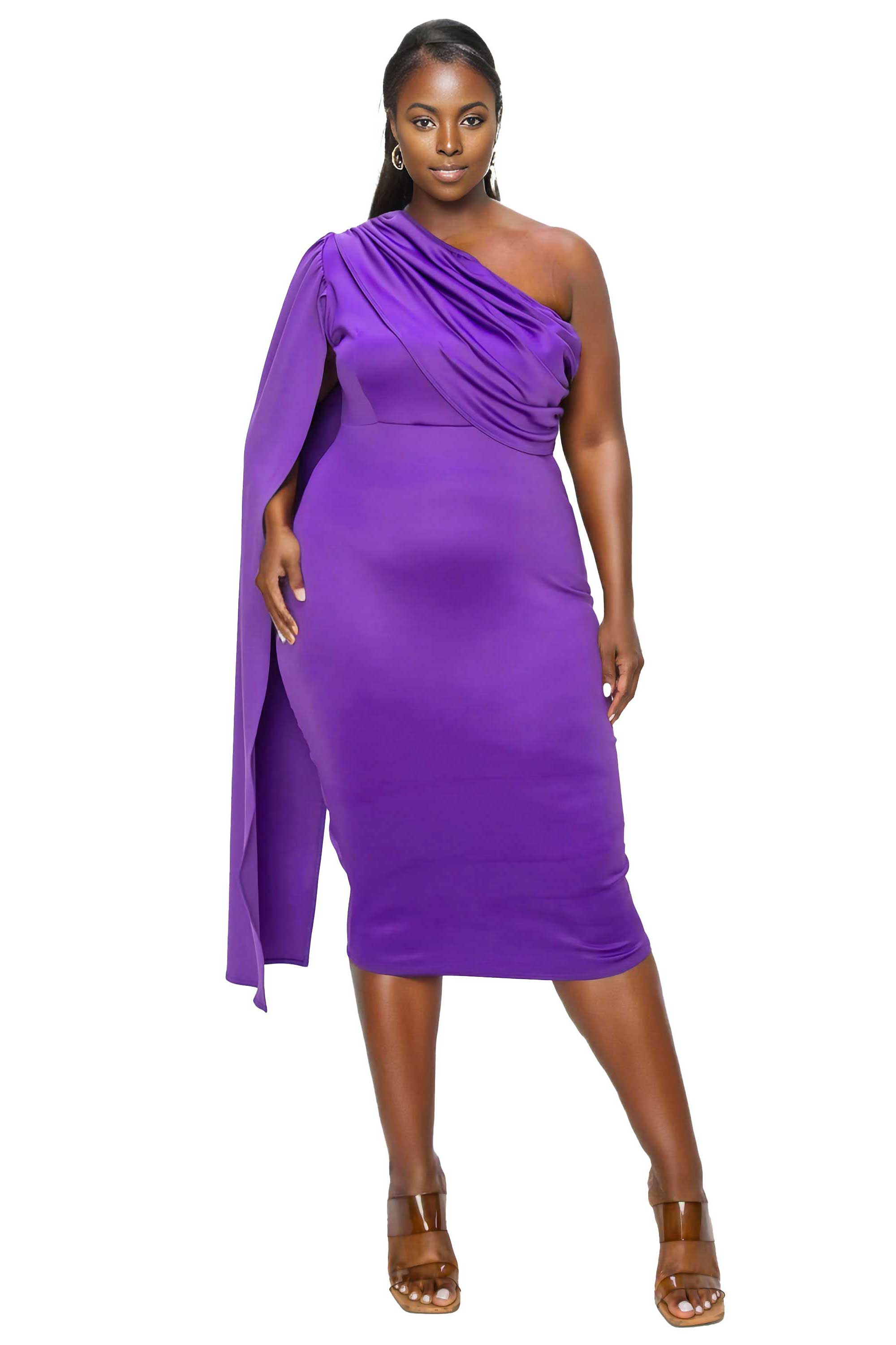 Narrow line Cape Dress – L'AUBE BLANC