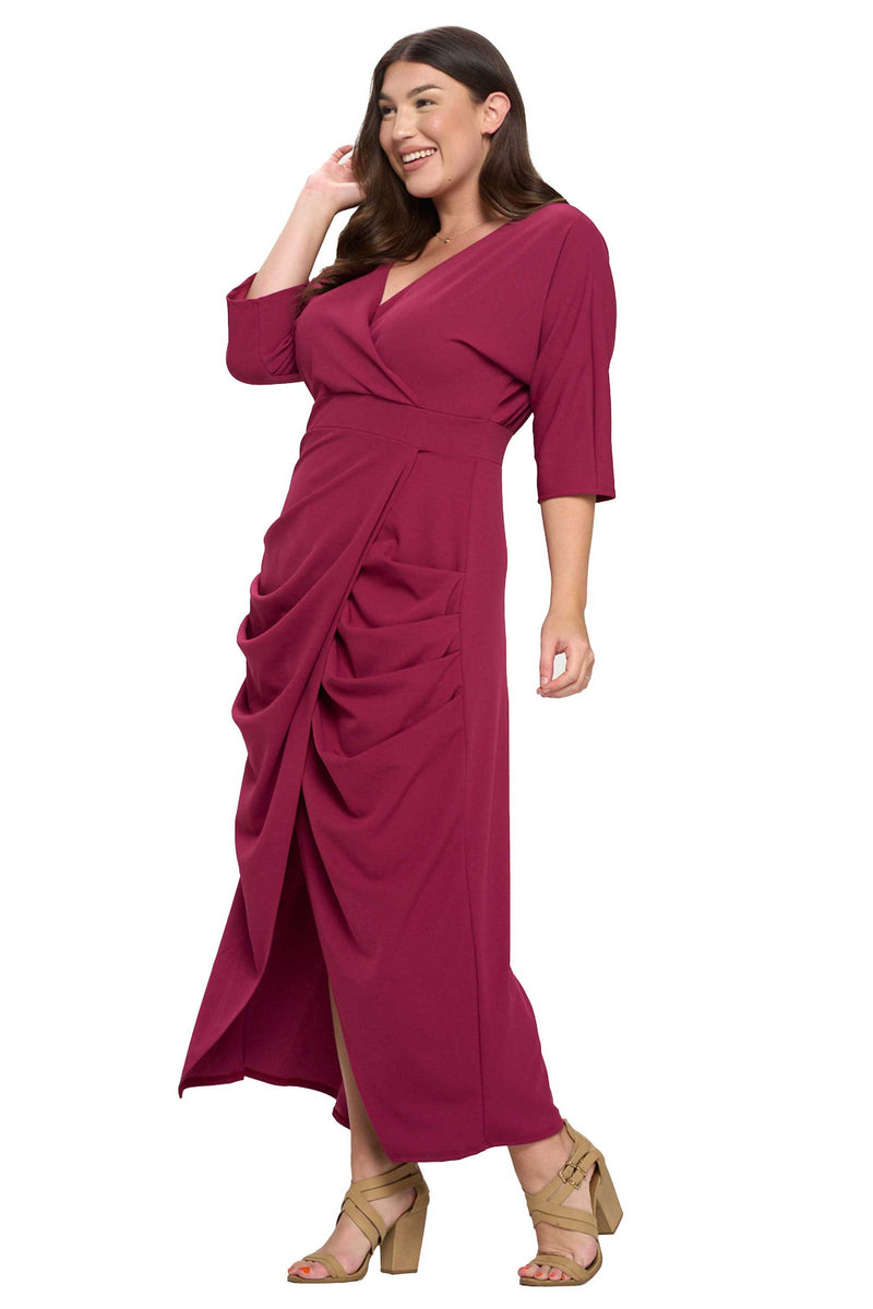Dolman Wrap Maxi Dress - L I V D