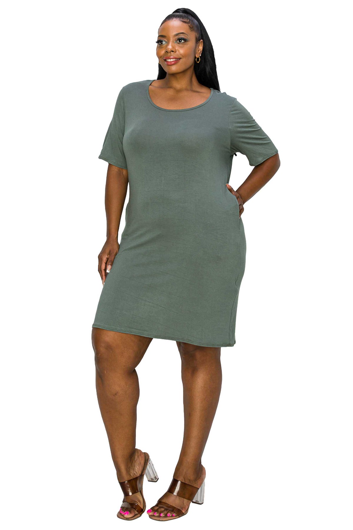 Emily Pocket T-Shirt Dress – L I V D Emily Pocket T-Shirt Dress – L I V D