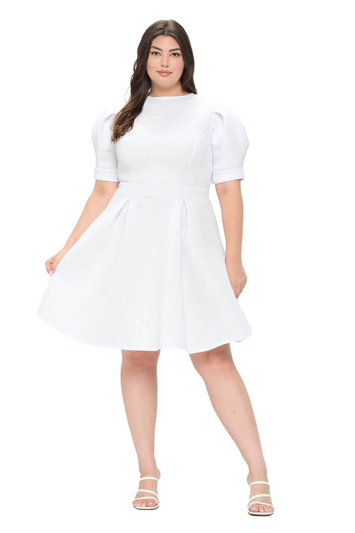 Plus Size Lindsey Neoprene Flare Dress L I V D Plus Size Lindsey Neoprene Flare Dress L I V D