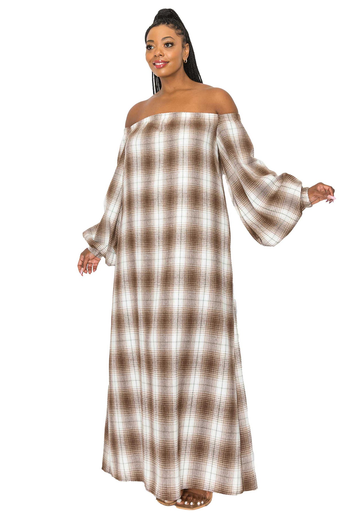 Zoe Flannel Maxi Dress