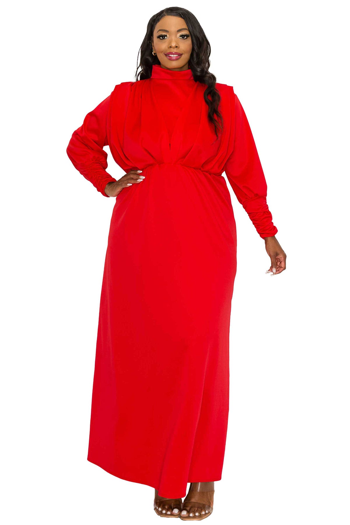 Laufey Pleated Bodice Maxi Dress