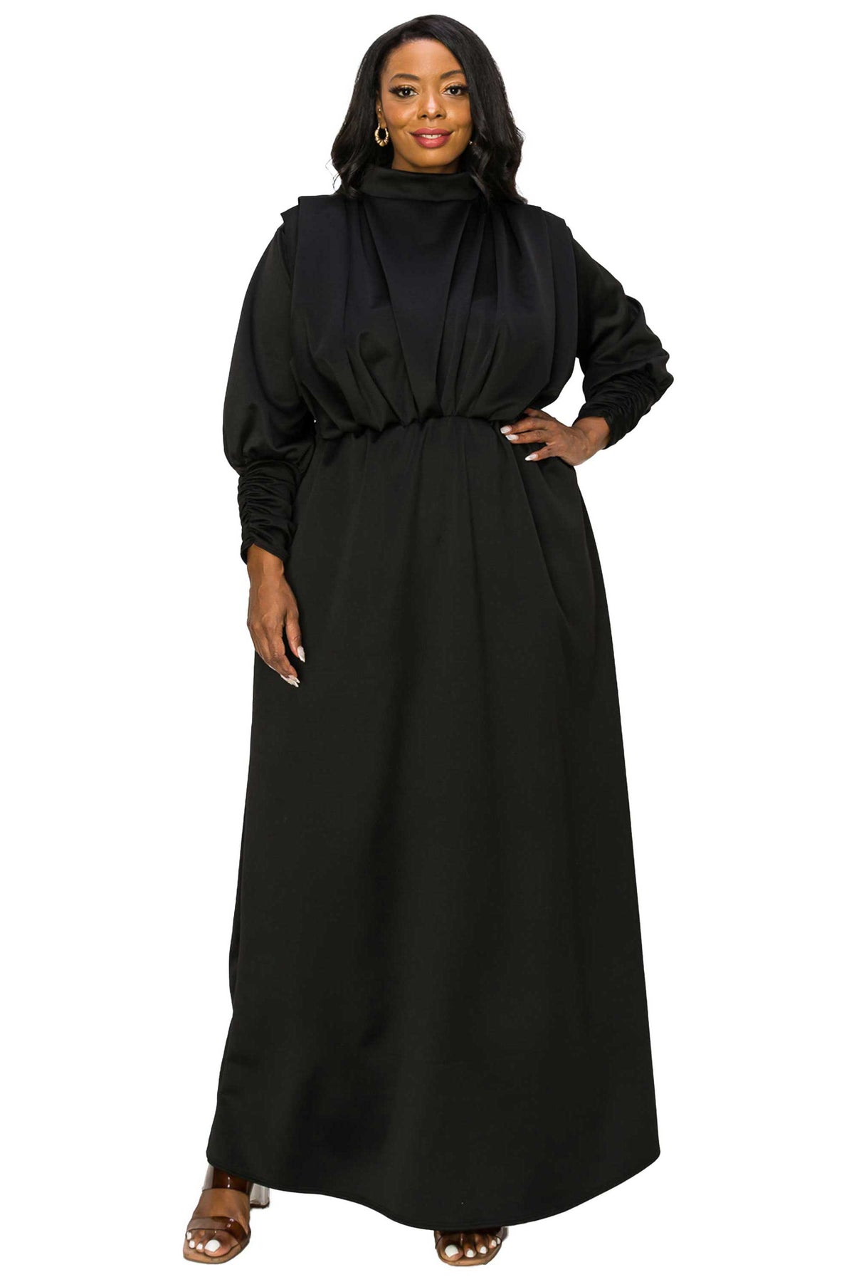 Laufey Pleated Bodice Maxi Dress