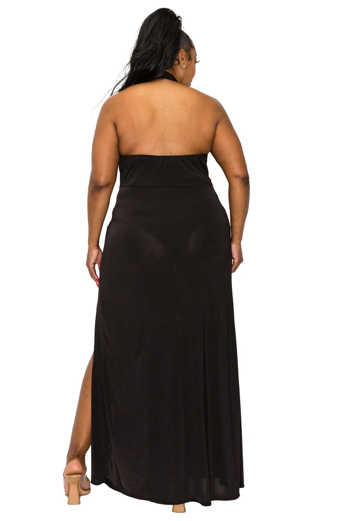 Plus Size Gisele Halter Neck Dress – L I V D Plus Size Gisele Halter Neck Dress – L I V D