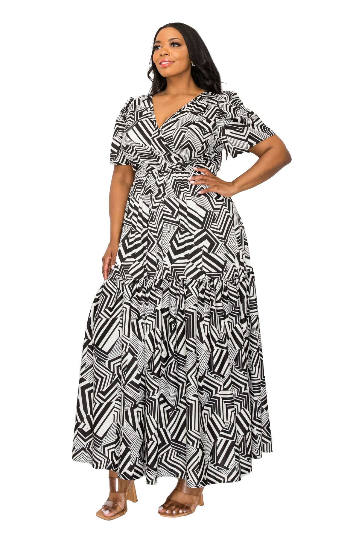 Irina Surplice Maxi Dress L I V D Irina Surplice Maxi Dress L I V D
