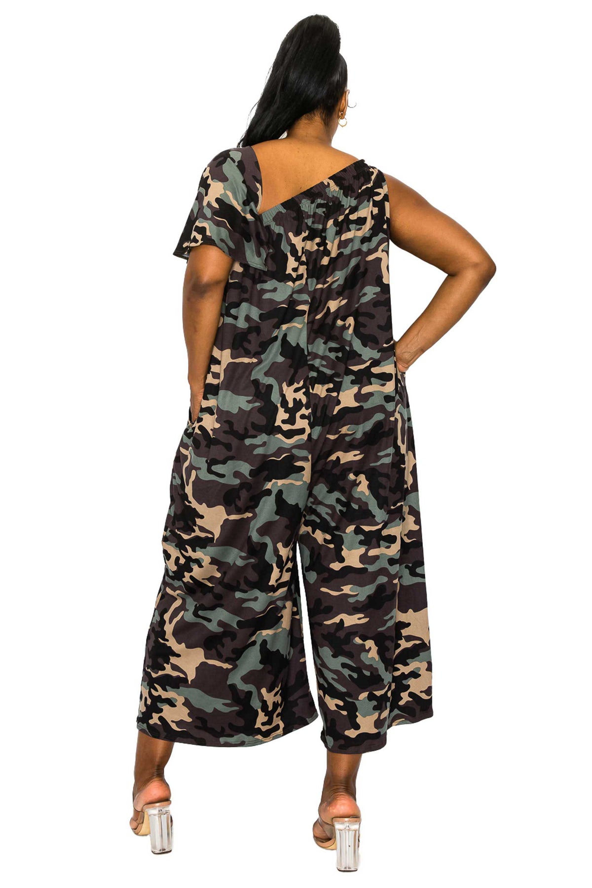 Kahtia Wide-Legged Pocket Jumpsuit - L I V D