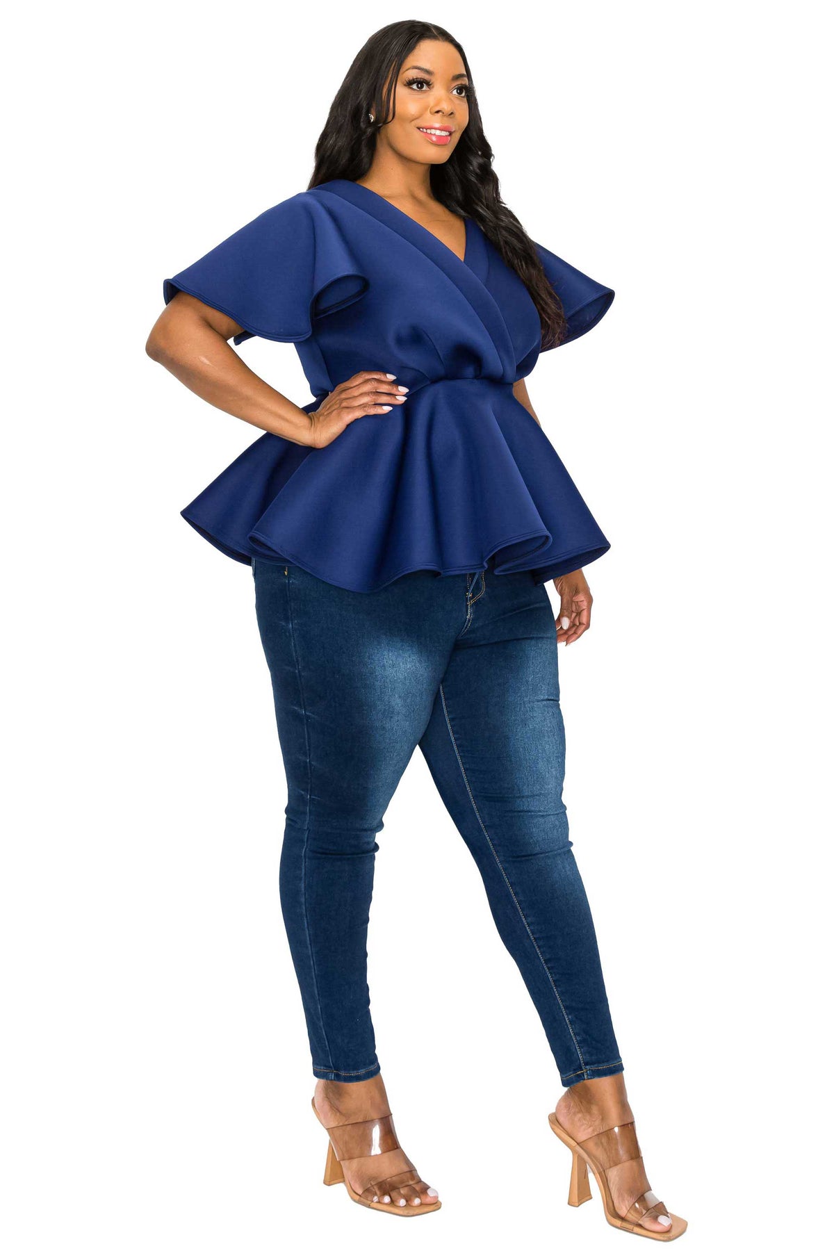 Siobhan Neoprene Peplum Top