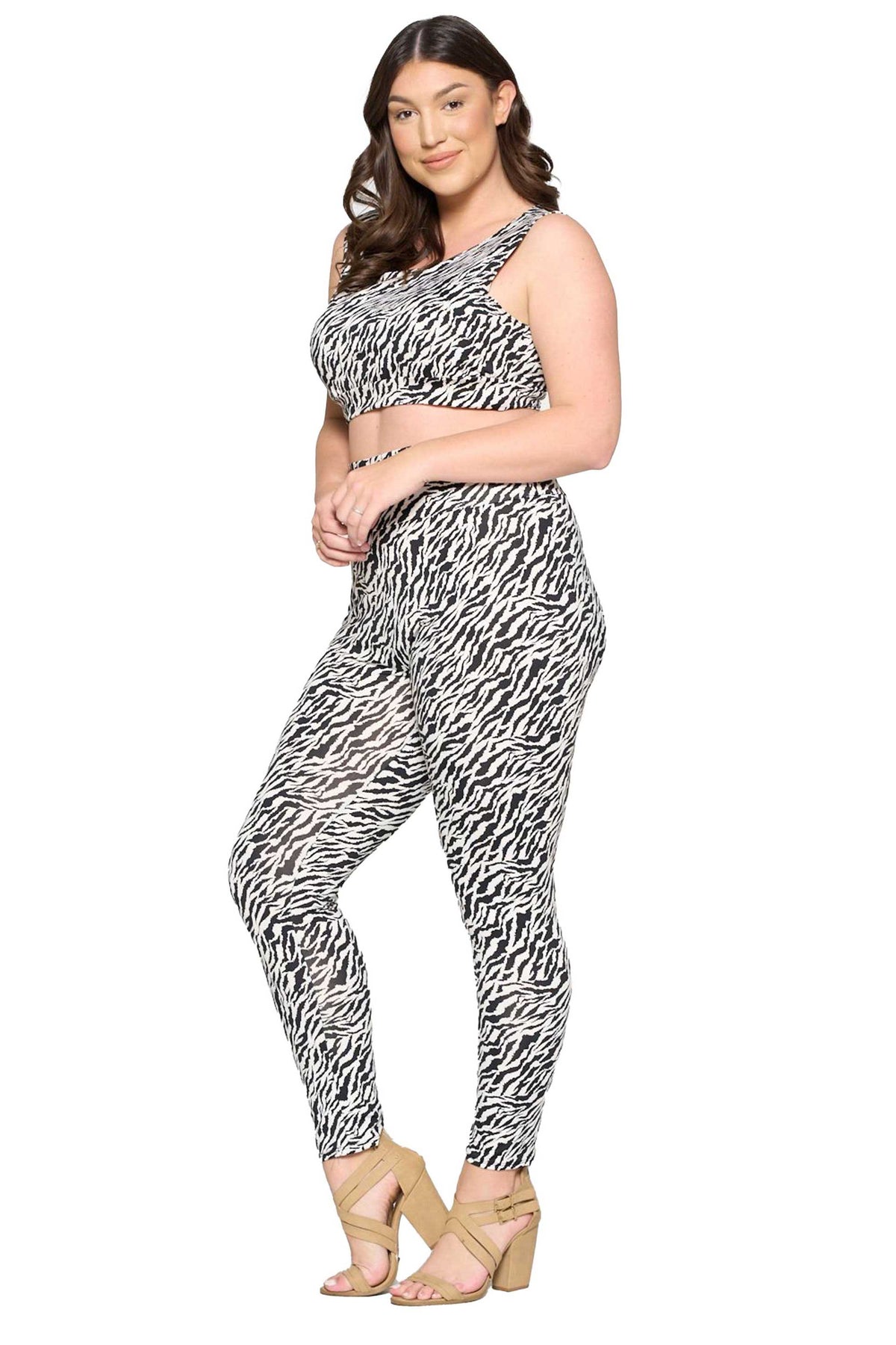 livd apparel plus size boutique zebra yoga leggings