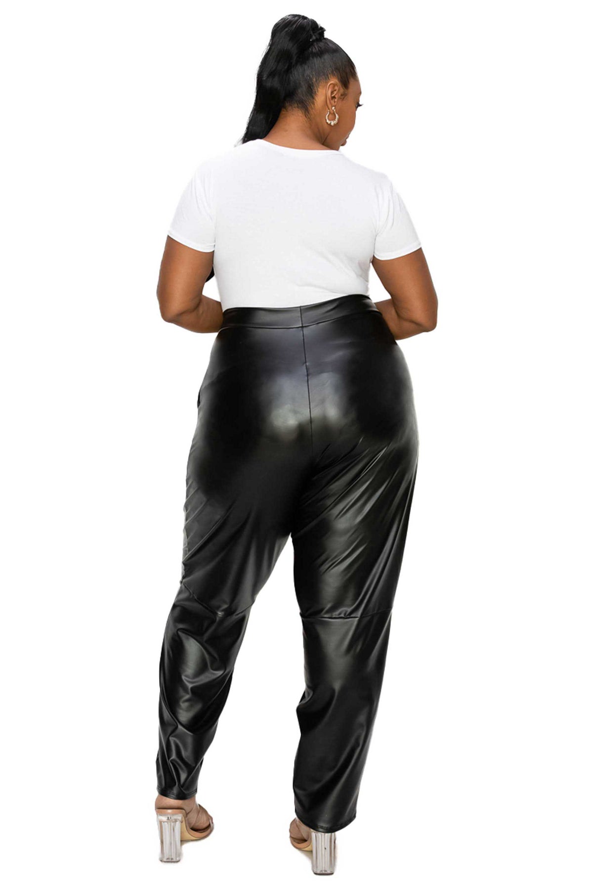 Vegan Leather Pocket Pants - L I V D