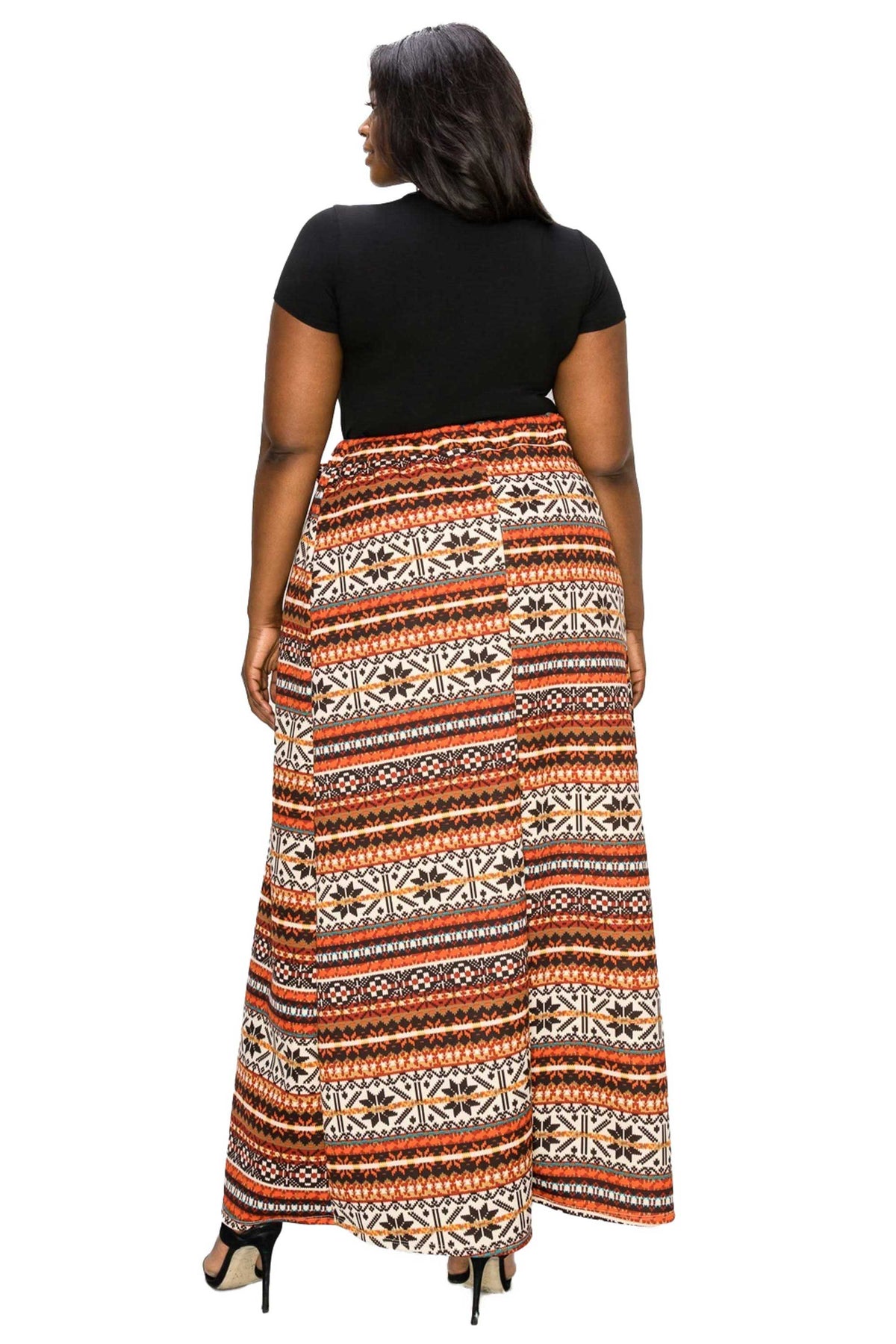 Tribal Wrap Maxi Skirt - L I V D
