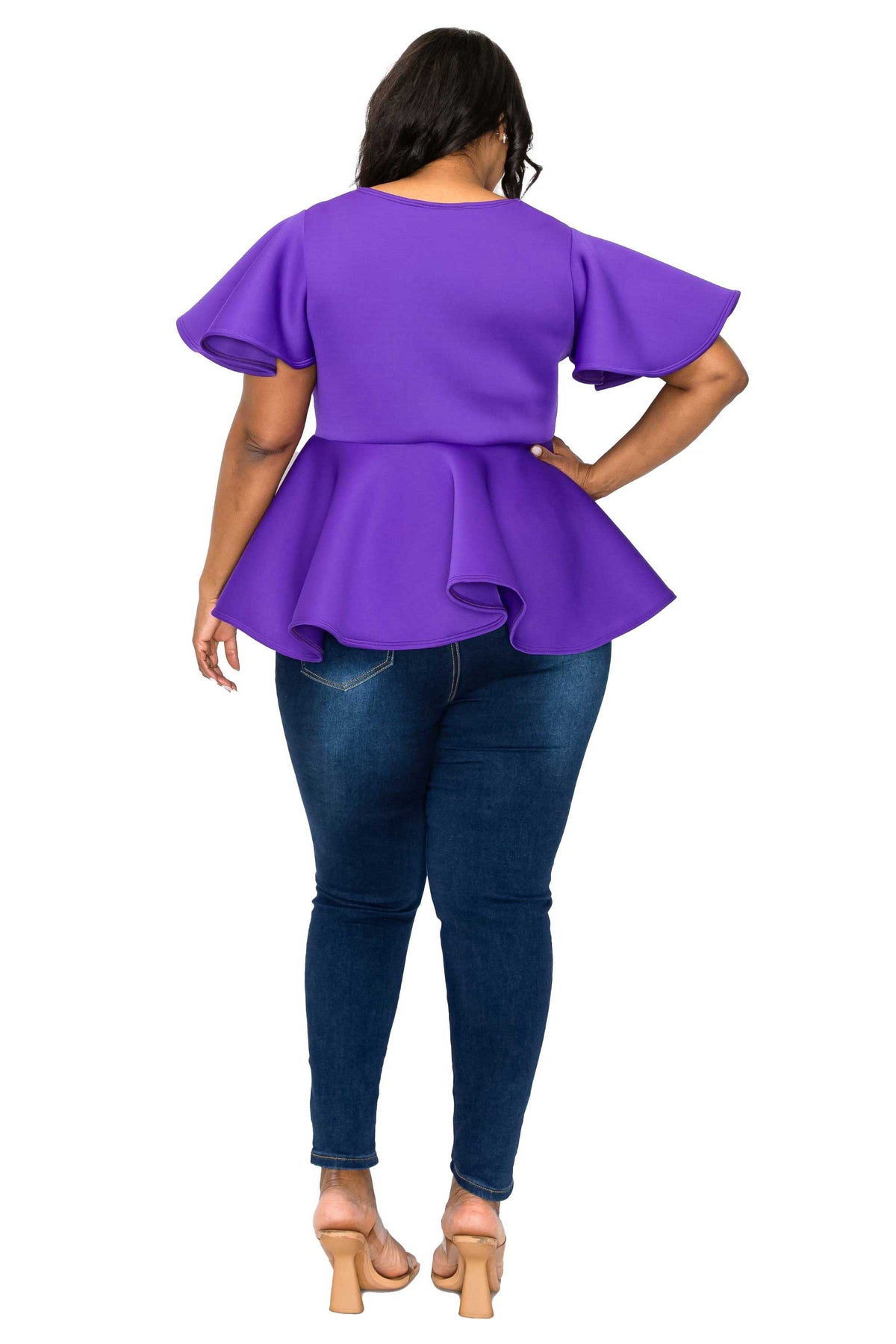 Siobhan Neoprene Peplum Top