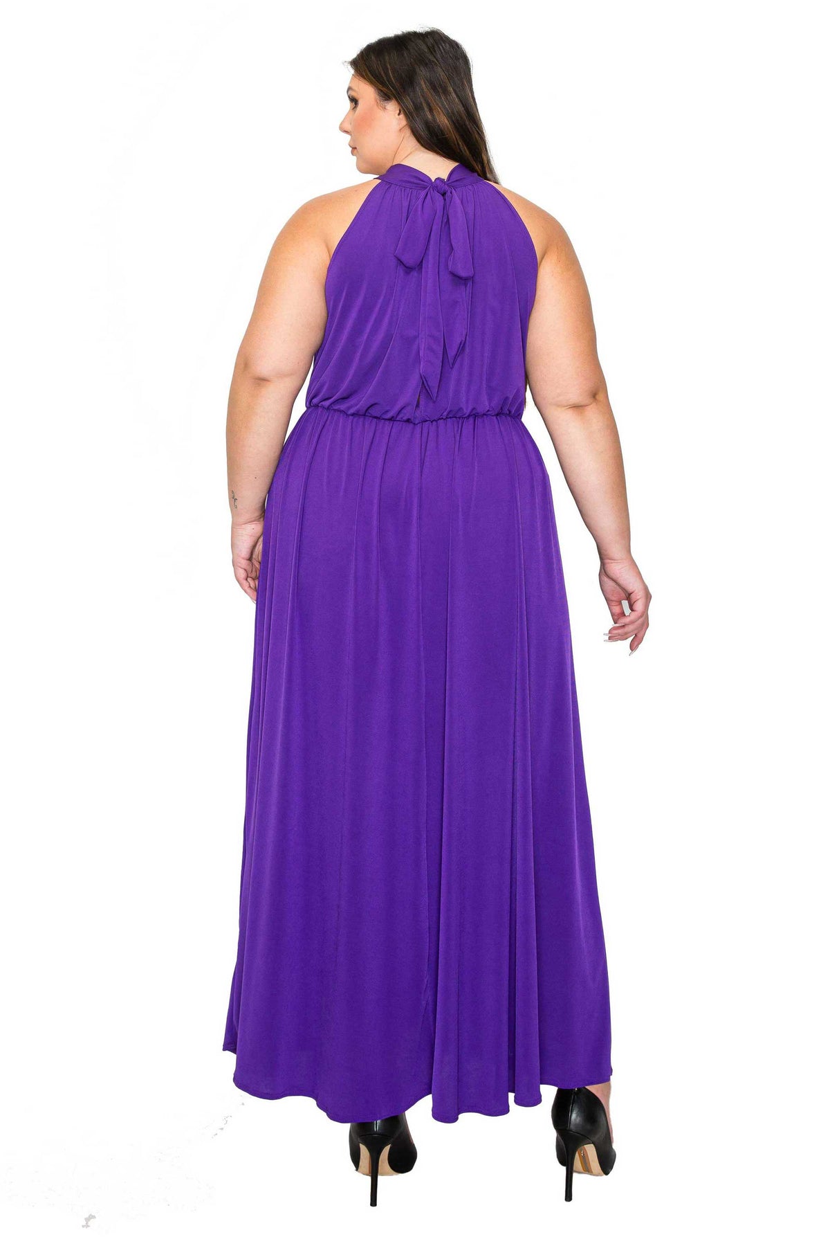 Plus Size Alexis Halter Neck Maxi Dress L I V D Plus Size Alexis Halter Neck Maxi Dress L I V D