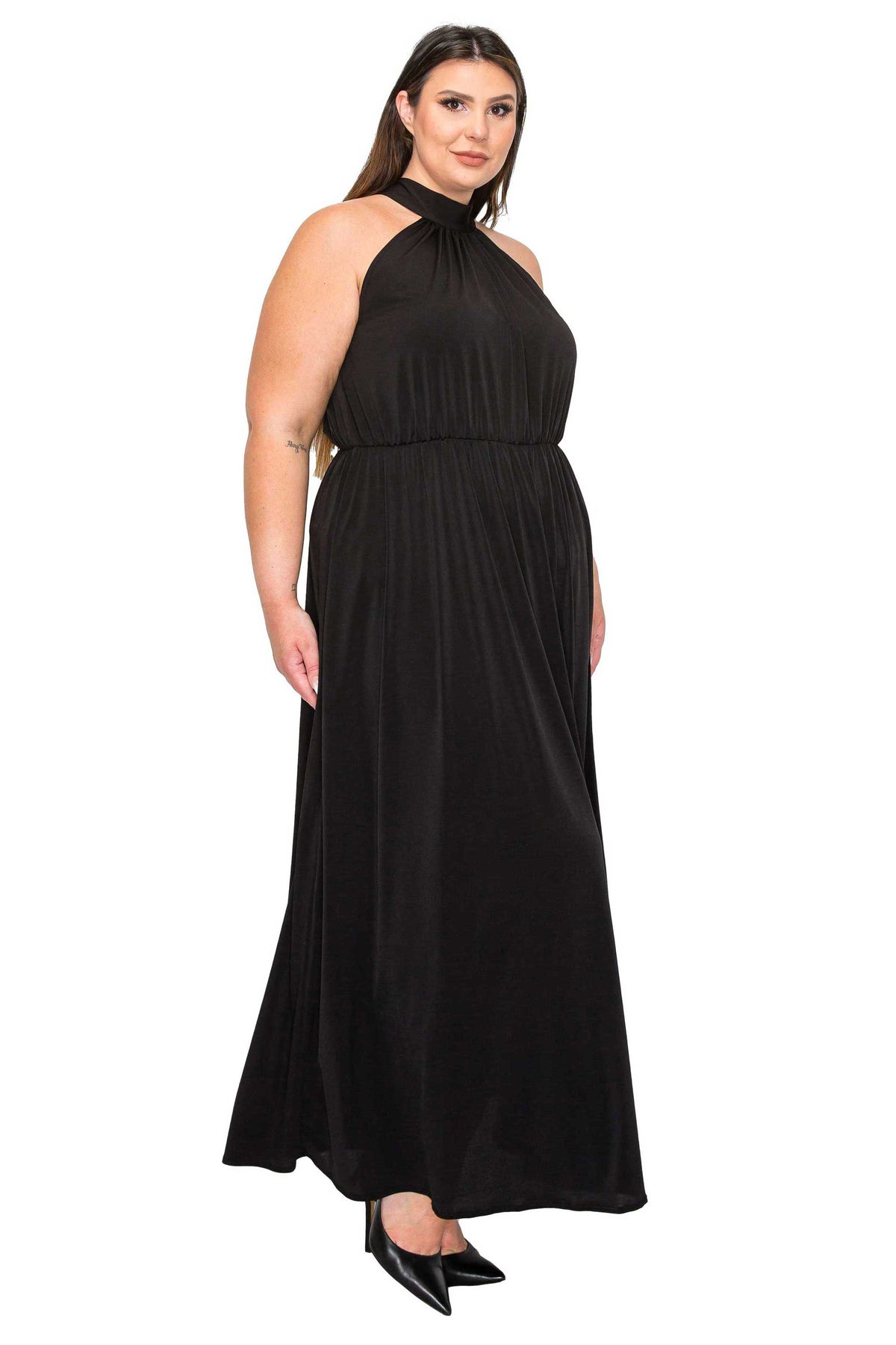 alexis halter dress Alexis Sole Applique Halter Empire Maxi Dress In Green