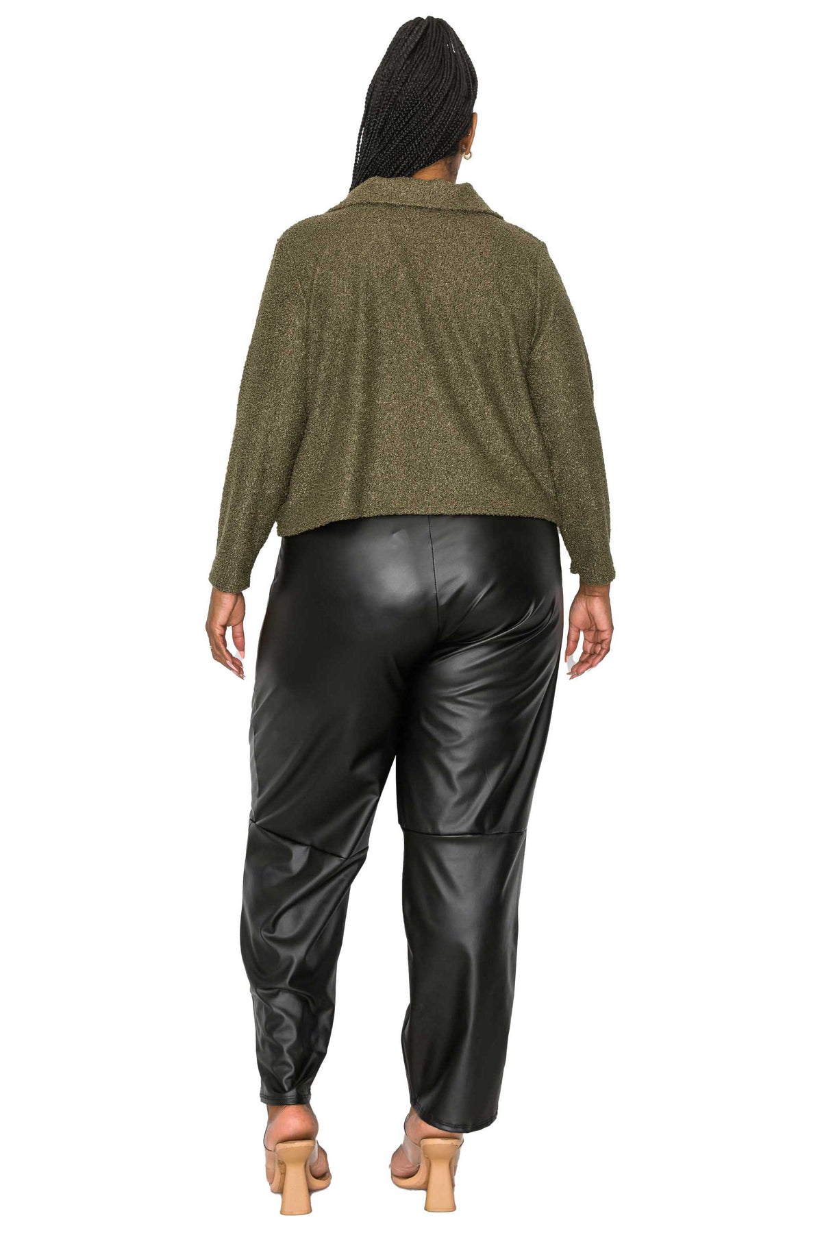 Erica Faux Shearling Crop Jacket