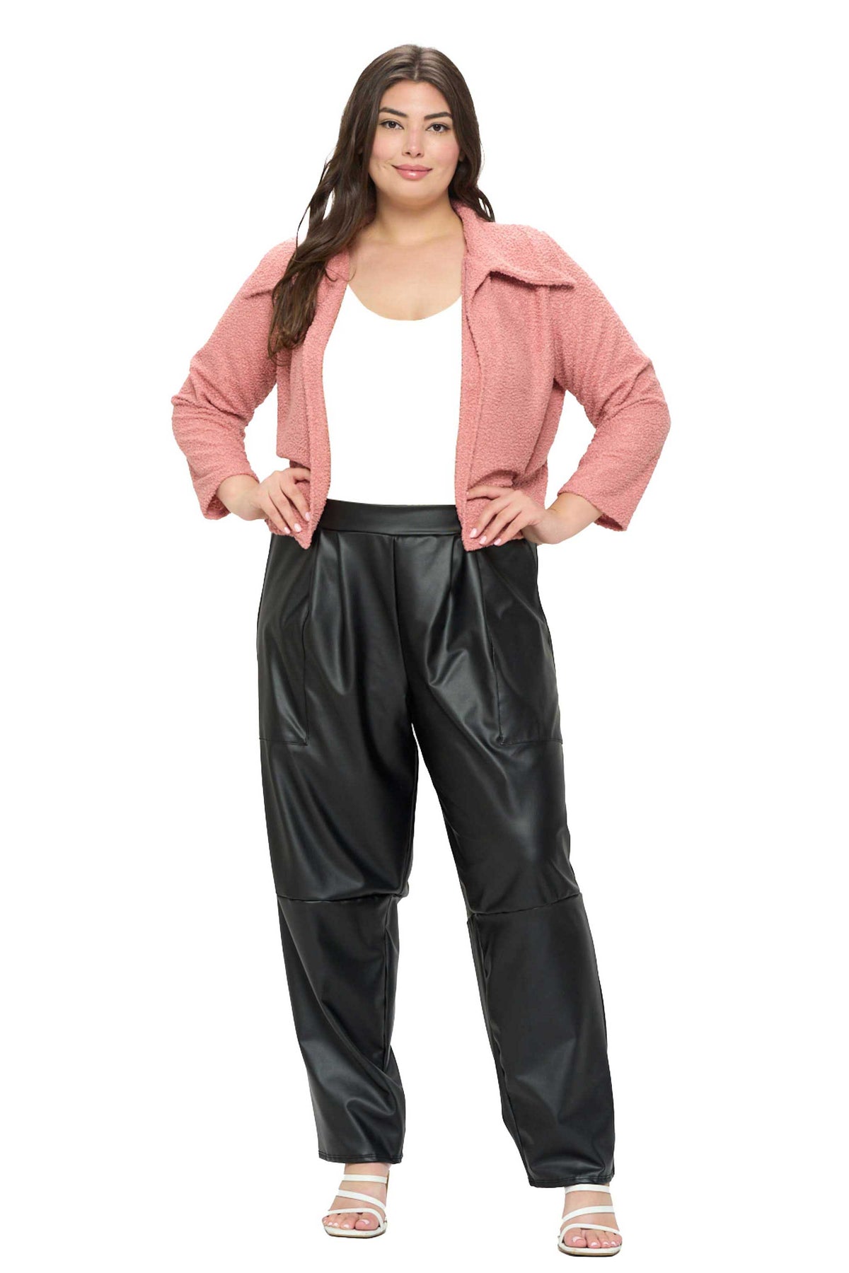 Erica Faux Shearling Crop Jacket