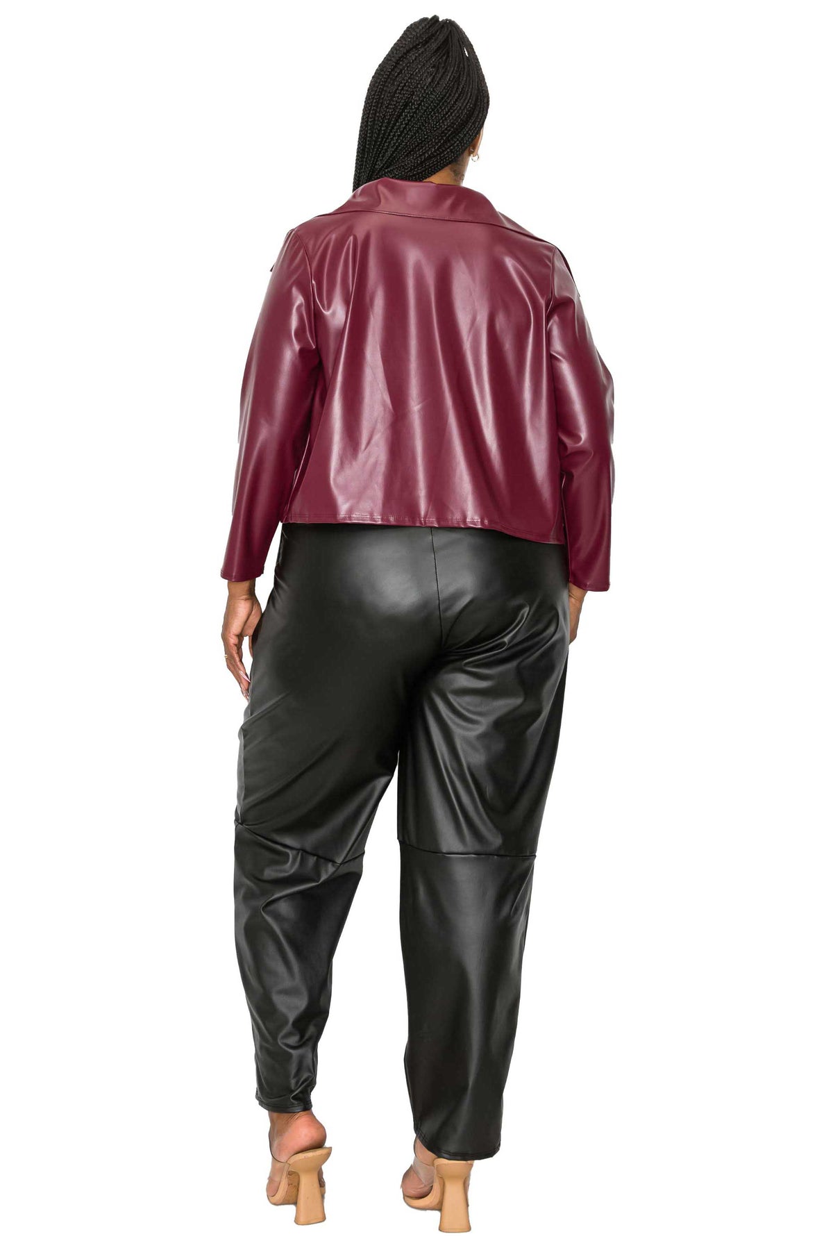 Ryder Crop Vegan Leather Jacket