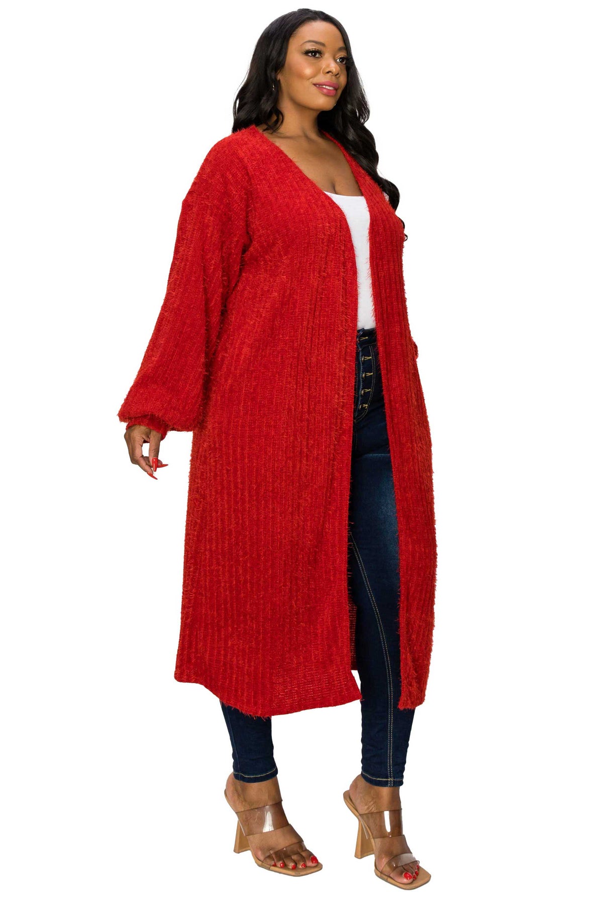 Serilda Faux Feather Cardigan