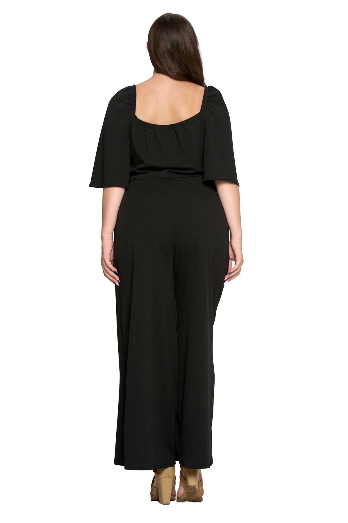 Flowy Crop Top and High Waisted Pocket Pants Set - L I V D